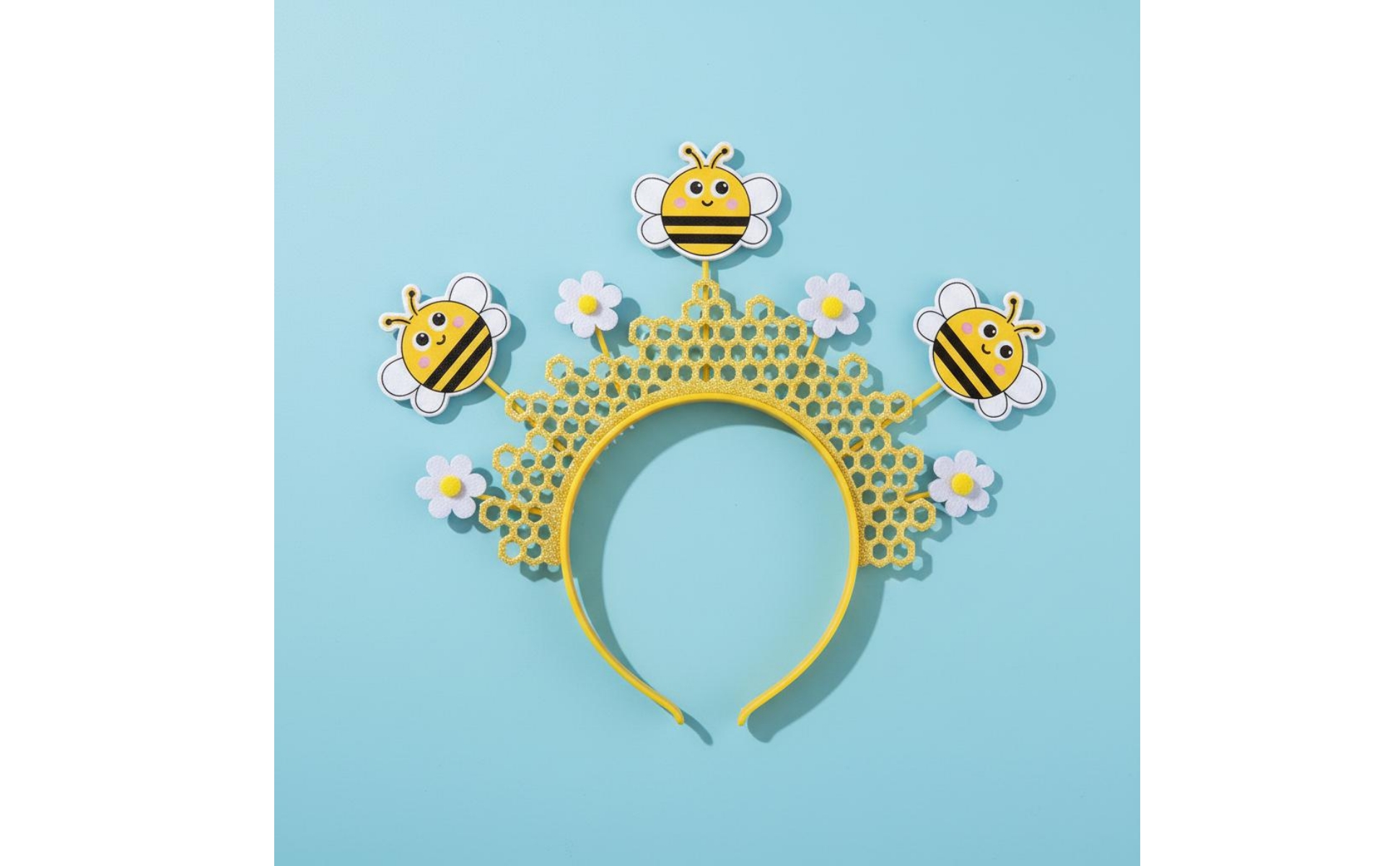 Easter Bee Headband Cosplay Honeycomb Crown Headband Festive for Dress-up, Girls