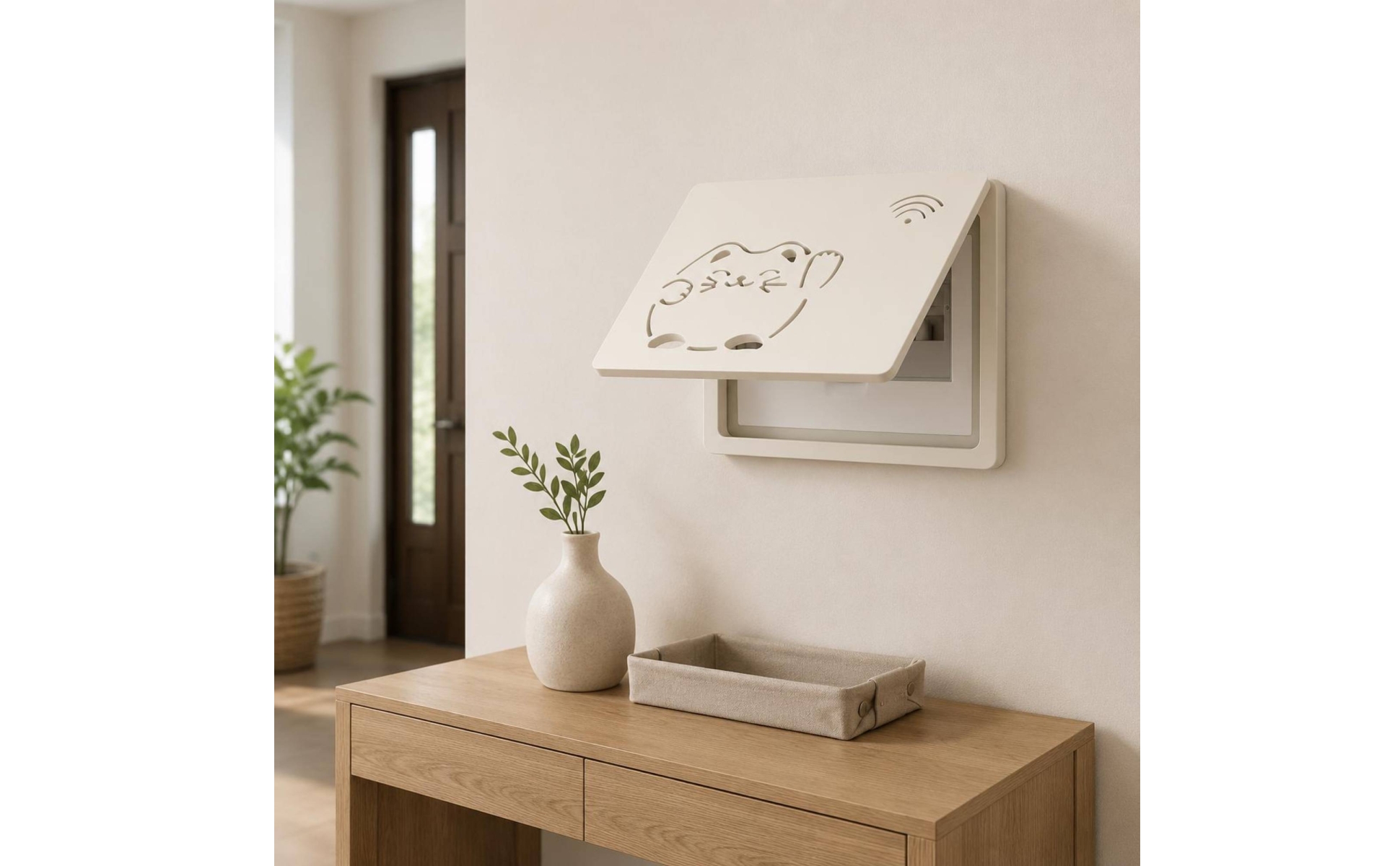 Meter Box Decorative Cover Hinged Flap Electric Meter Box Cover Slanted Front