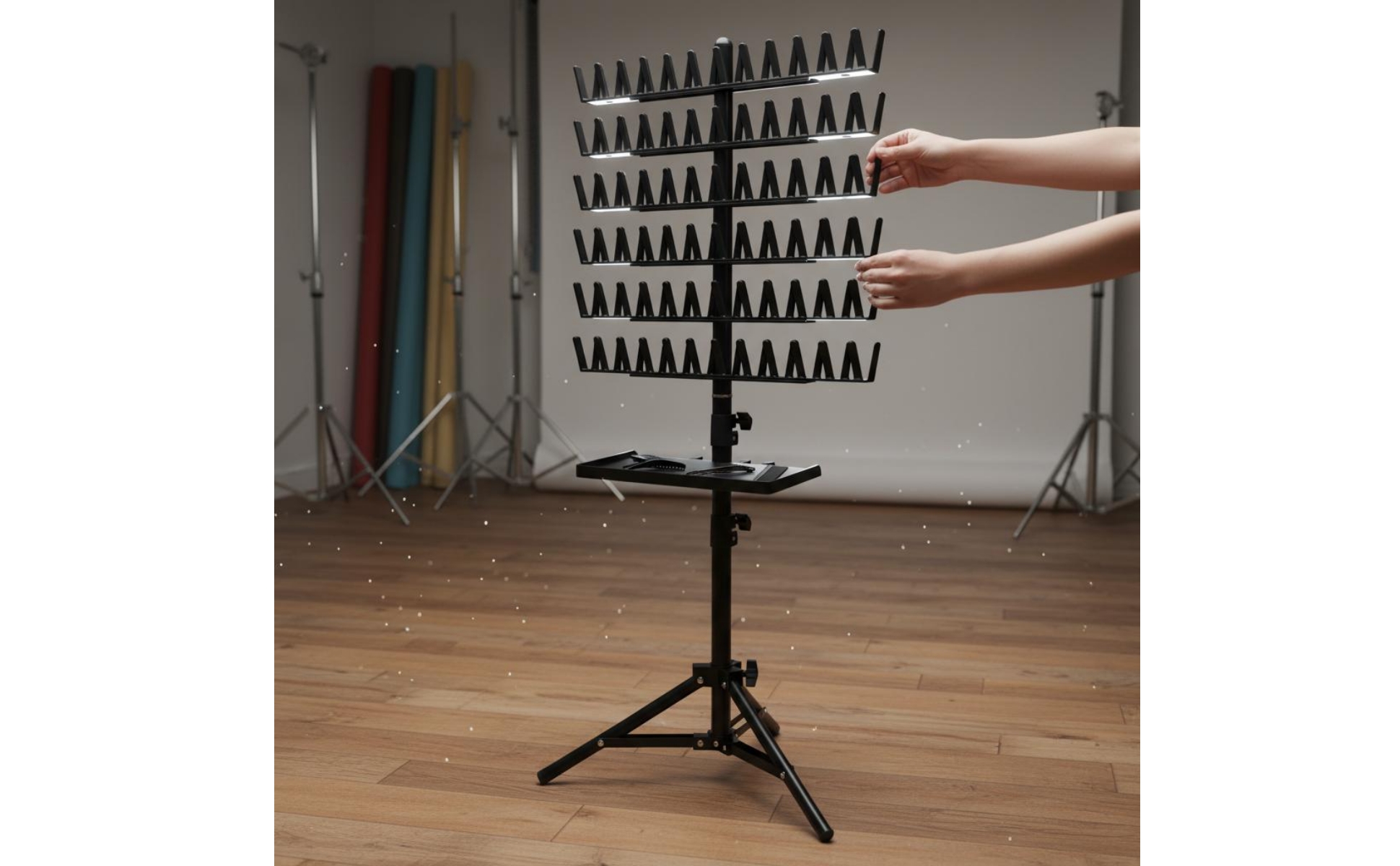 Verstellbarer Perückenständer verstellbar Perückenorganizer mit Tablett