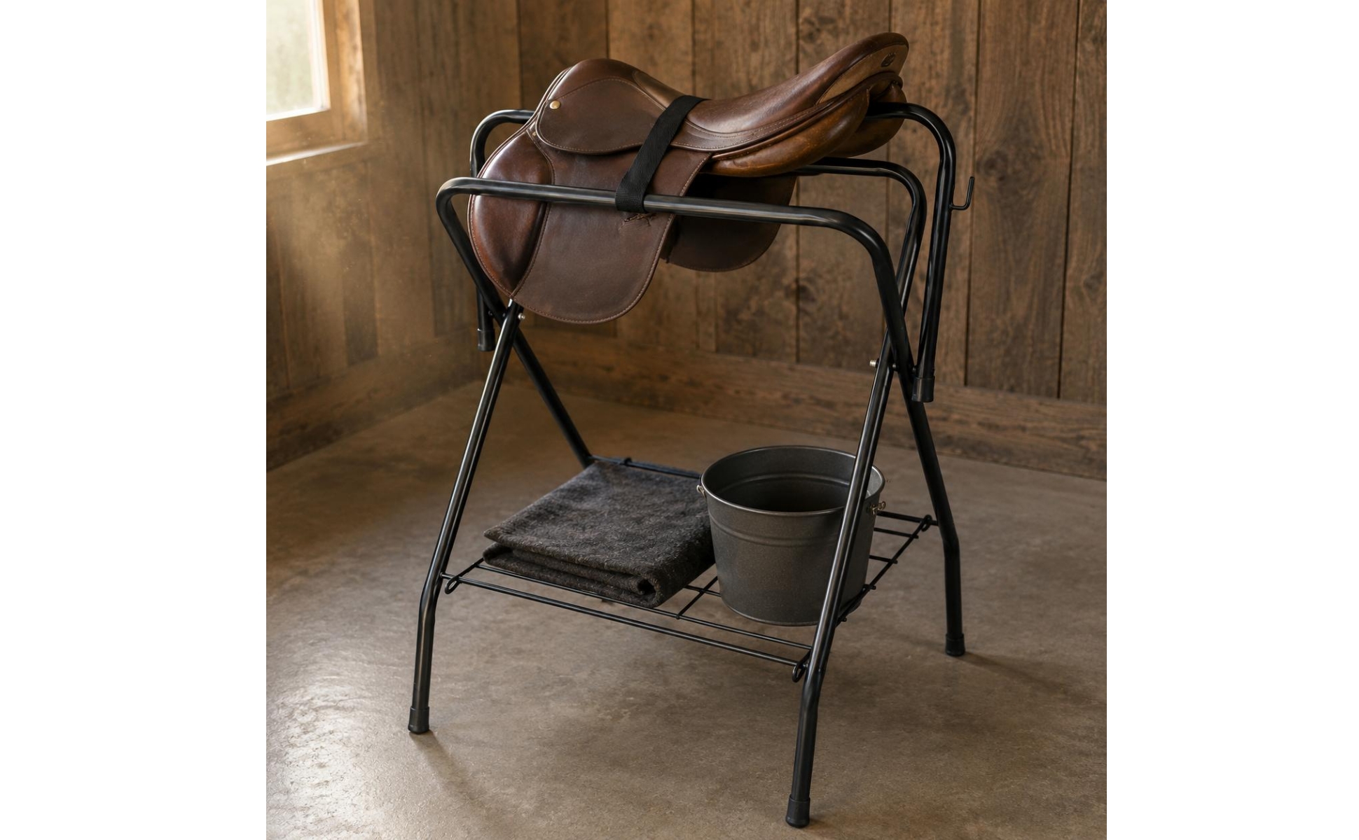 Folding Saddle Rack Foldable Folding Saddle Stand Thickened for Equestrians