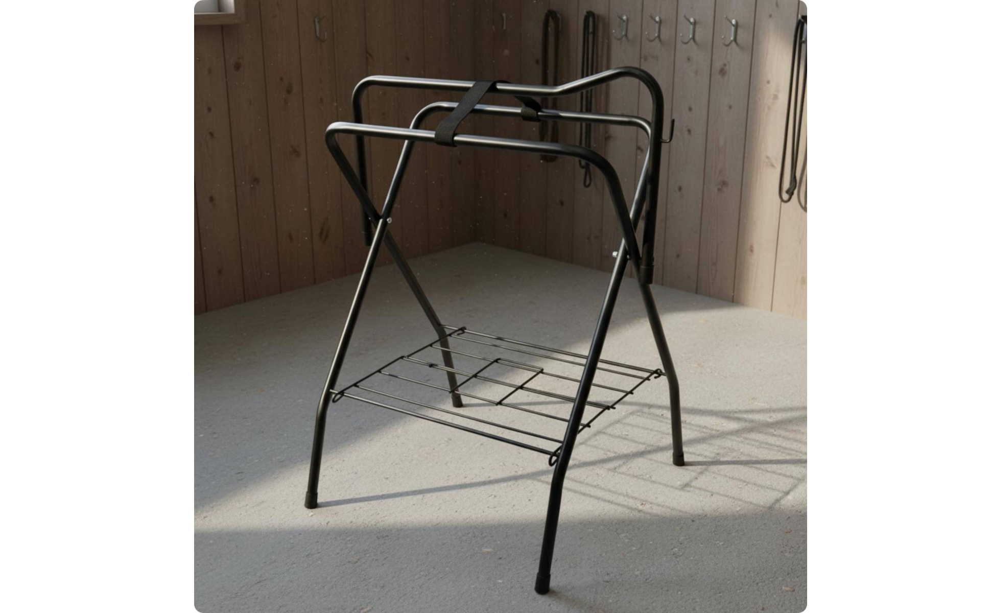 Folding Saddle Rack Foldable Folding Saddle Stand Thickened for Equestrians