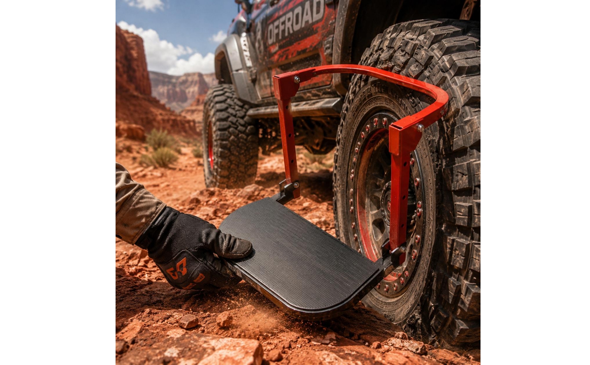 All-Terrain Tire Step Portable Folding Tire Step Anti-Slip for Roof Entry