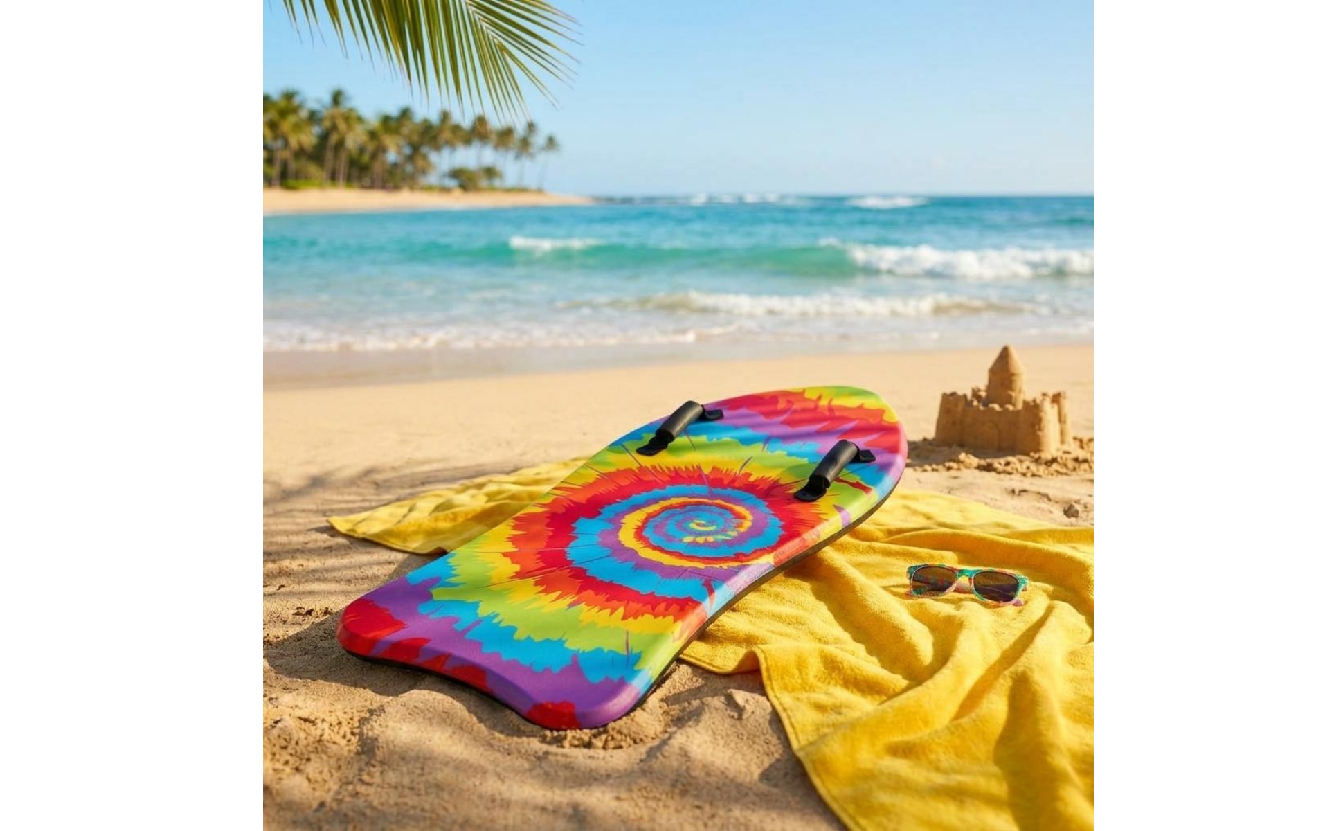 EPS Core Bodyboard Buoyant Body Board Lightweight for Surfing, Beach, Kids