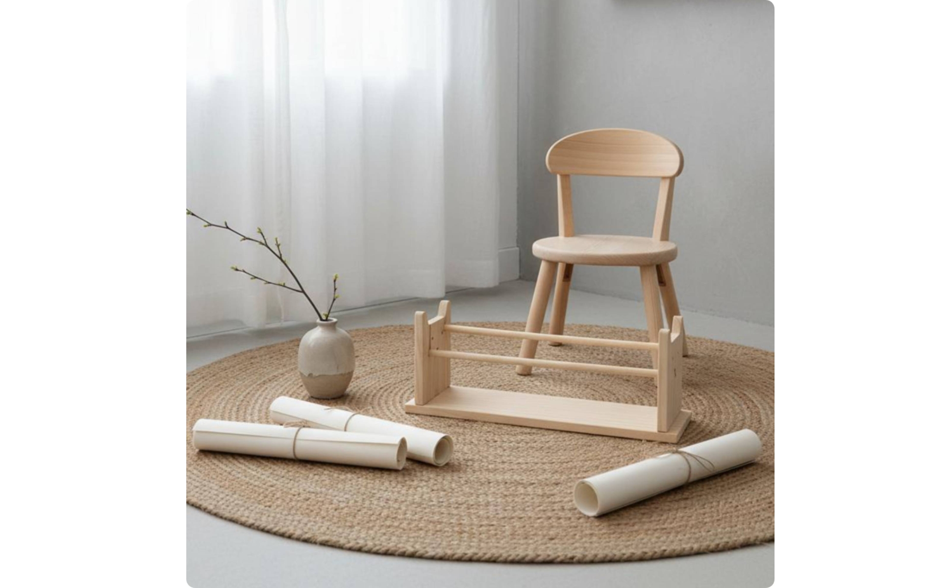 Kids Drawing Easel Easy to Assemble Scroll Paper Holder Sturdy for Children