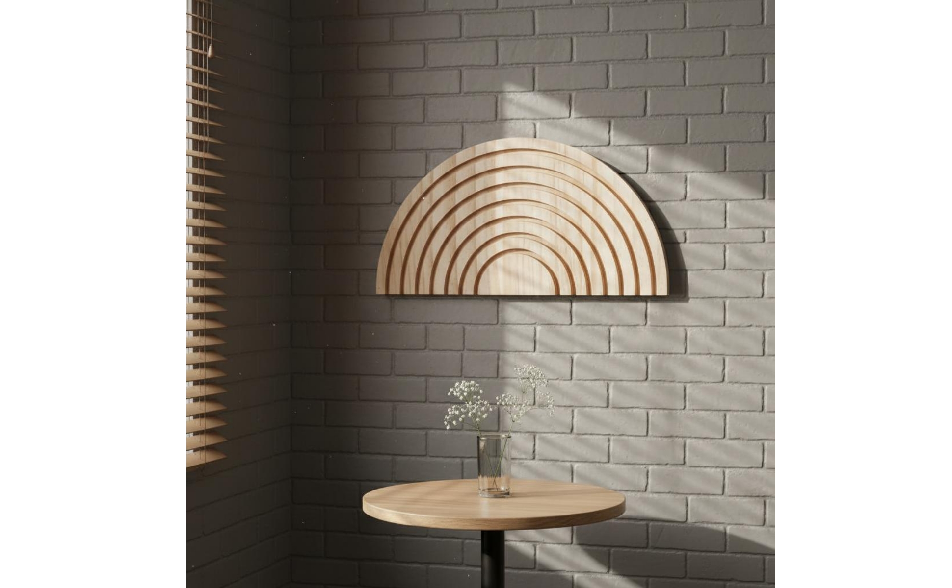 Half Circle Wall Planter Decorative Wooden Semicircle Planter Creative Design