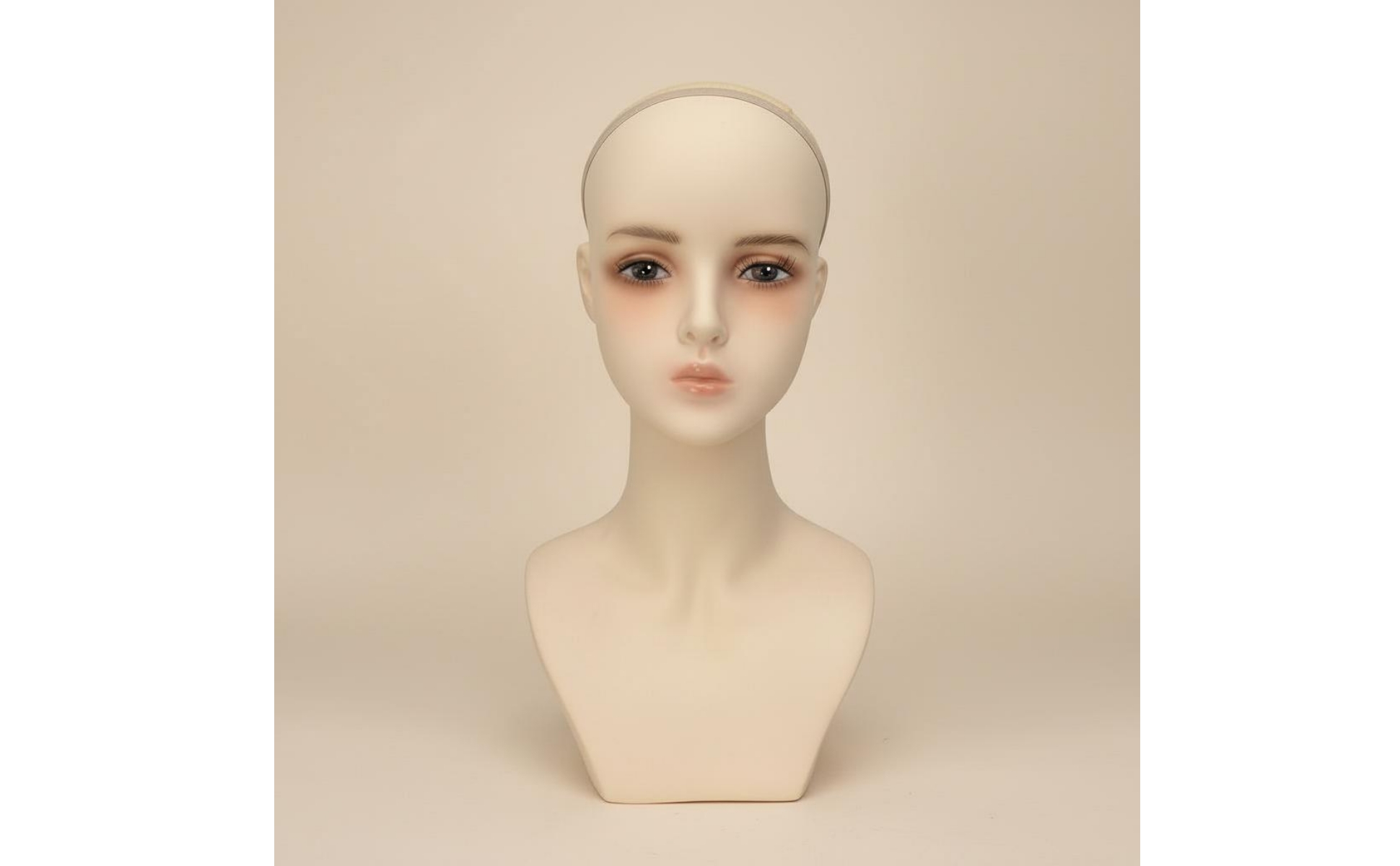 Hairpiece Display Head Makeup Practice Realistic Female Head Model for Shop