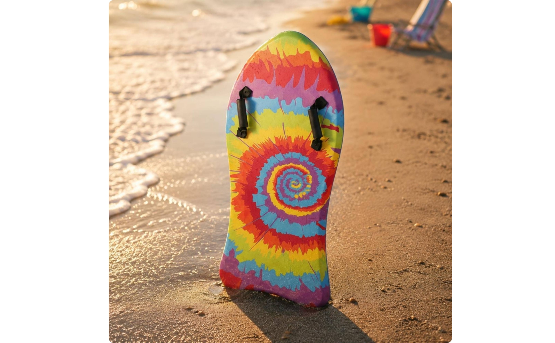 EPS Core Bodyboard Buoyant Body Board Lightweight for Surfing, Beach, Kids
