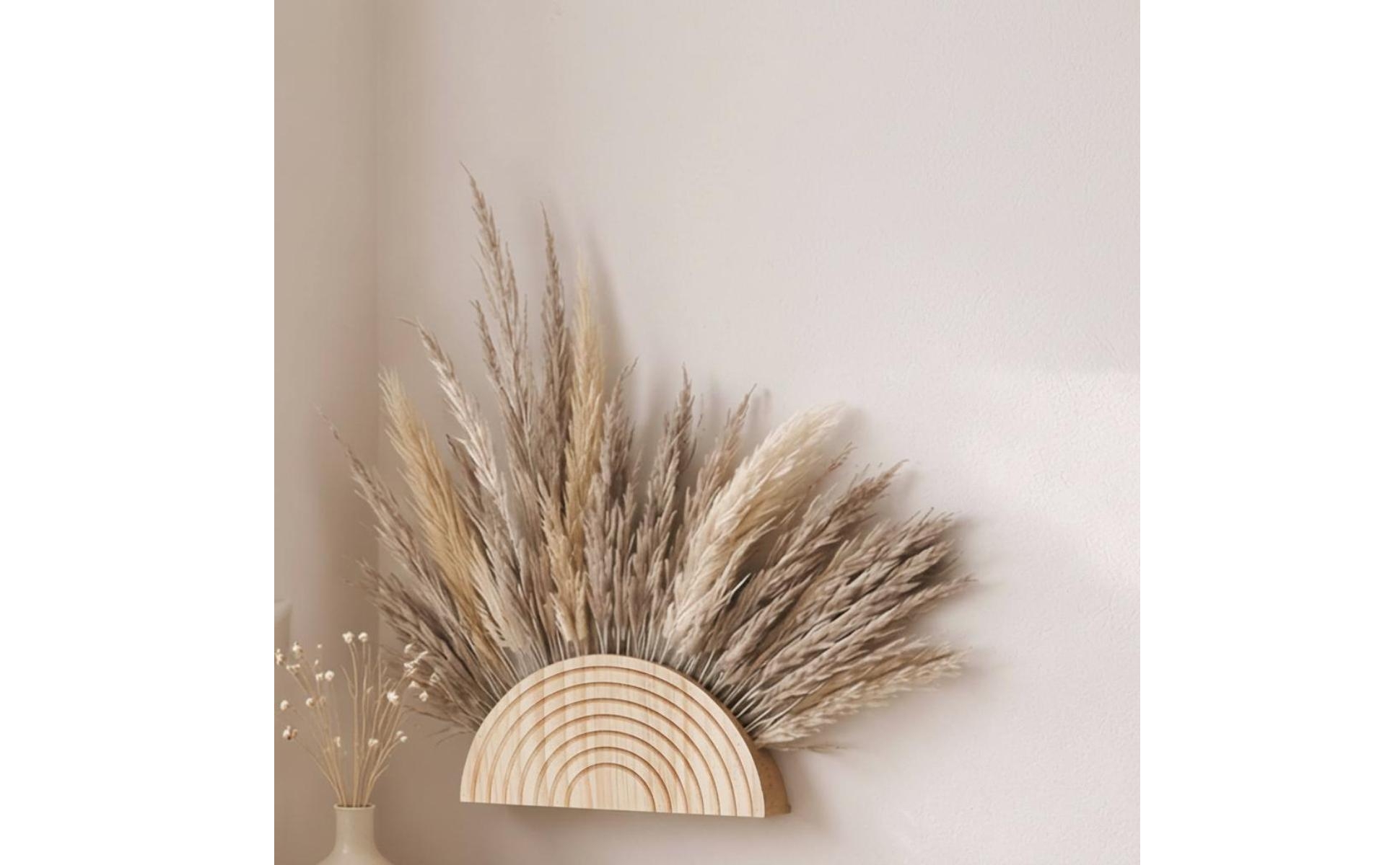 Half Circle Wall Planter Decorative Wooden Semicircle Planter Creative Design