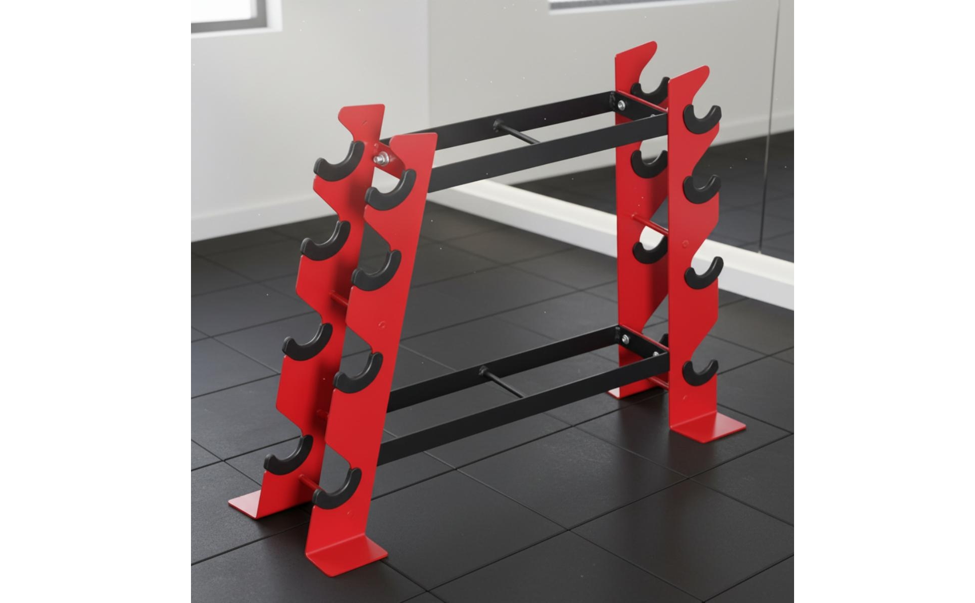 Angled-Frame Dumbbell Rack Multi Function Kettlebell and Dumbbell Stand Space