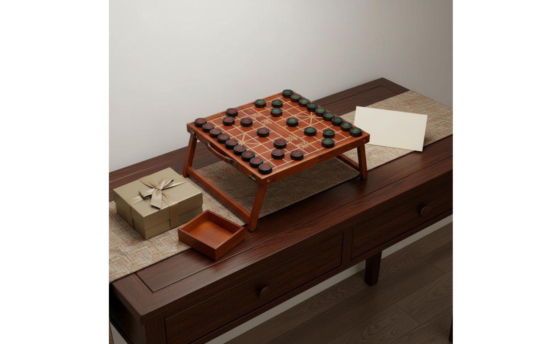 Wood Chess Table Gift Choice Xiangqi Board Outdoor Use for Outing
