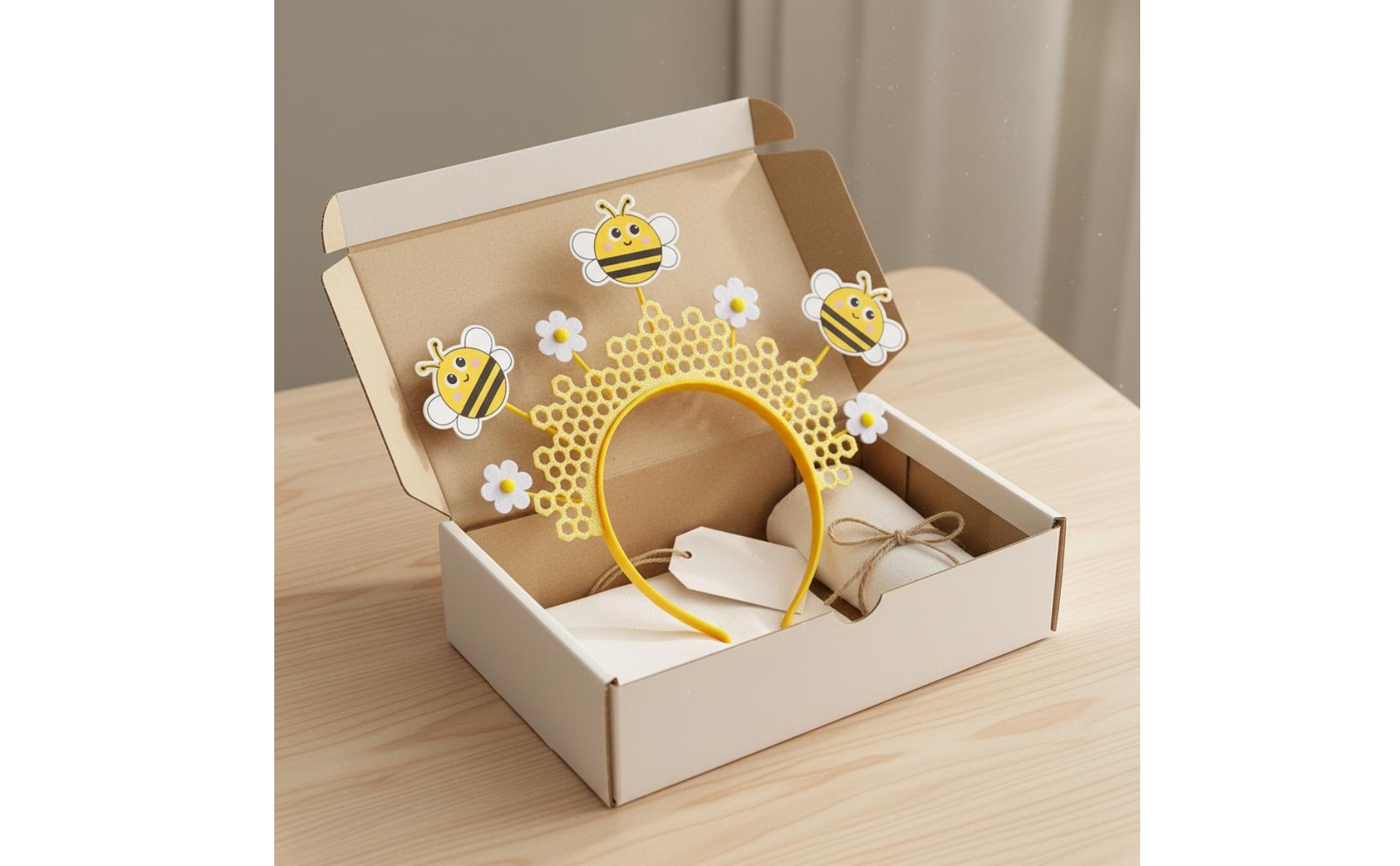 Easter Bee Headband Cosplay Honeycomb Crown Headband Festive for Dress-up, Girls