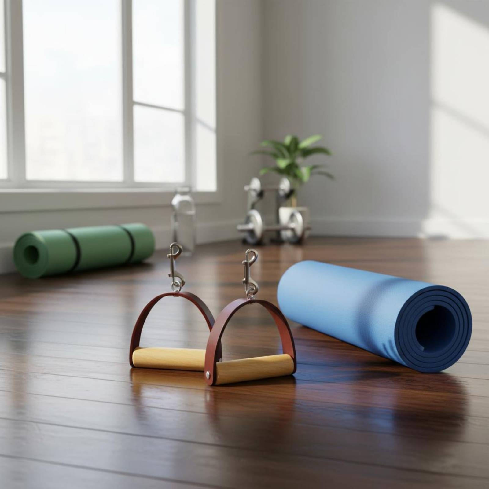 2 Pieces Pilates Reformer Handle Traditional Design Pilates Handle Long-Lasting