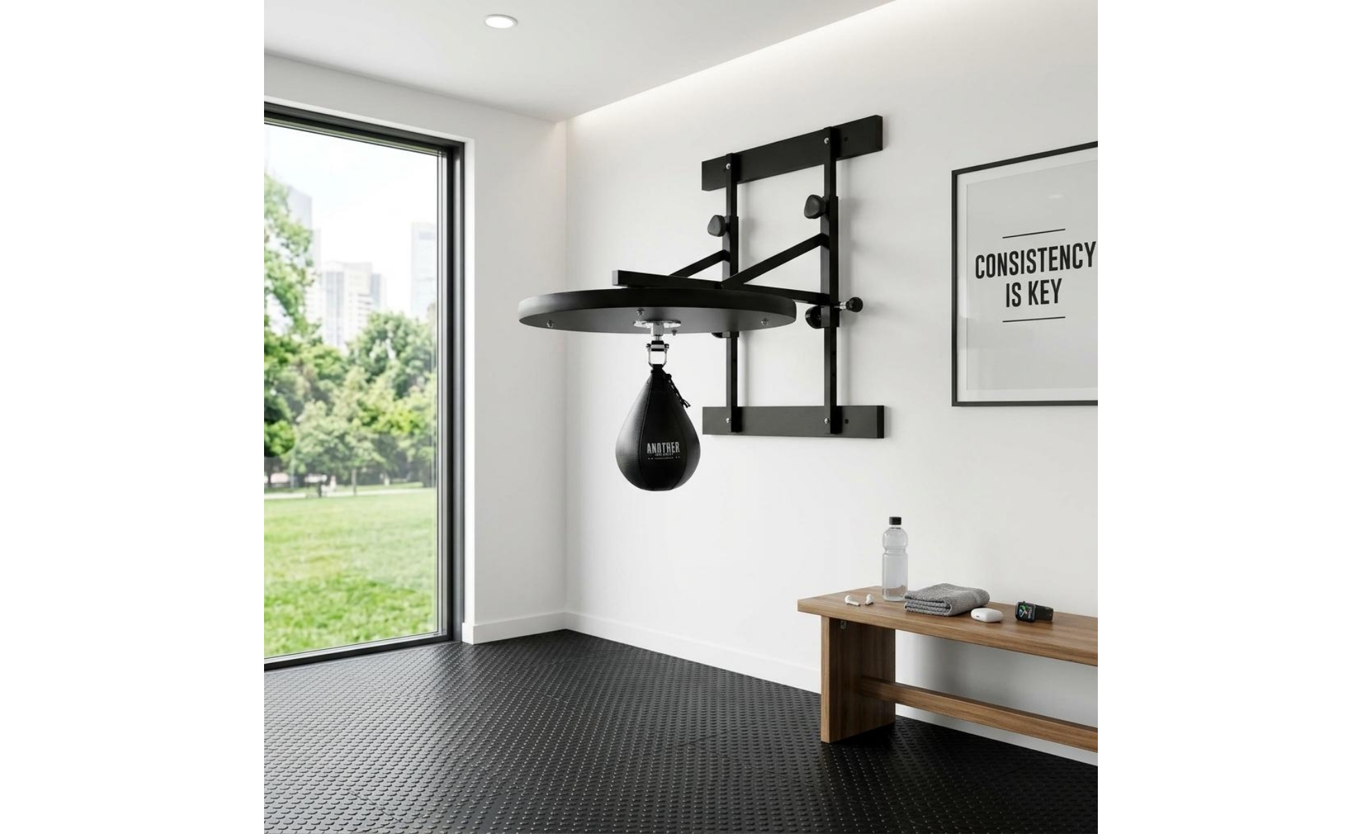 Wall-Mounted Rebound Ball Rack Adjustable-Height Rebound Ball Wall Rack 3.8 Cm