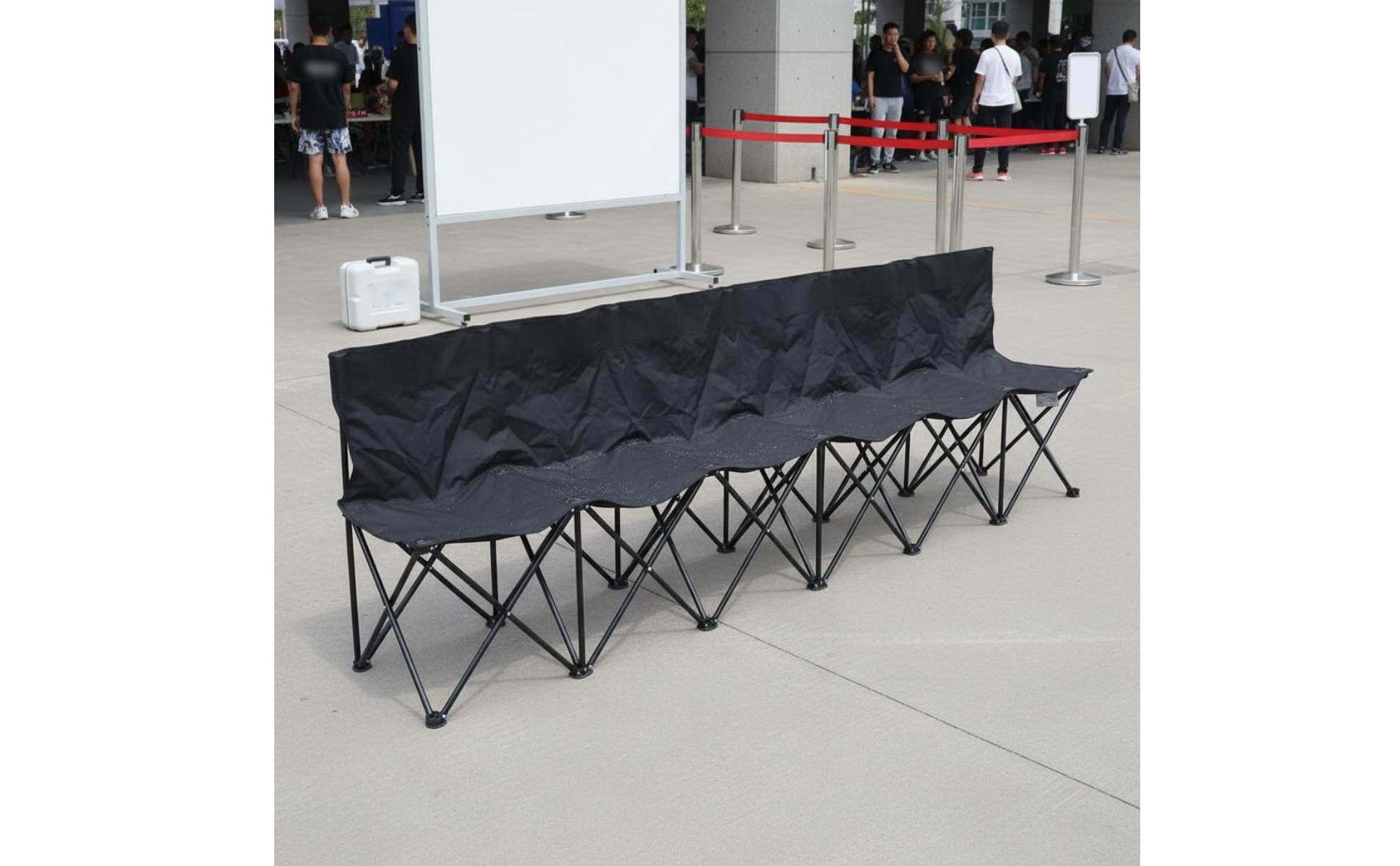 Team Sideline Bench 600D Oxford Material Portable Team Bench Backrest for Beach