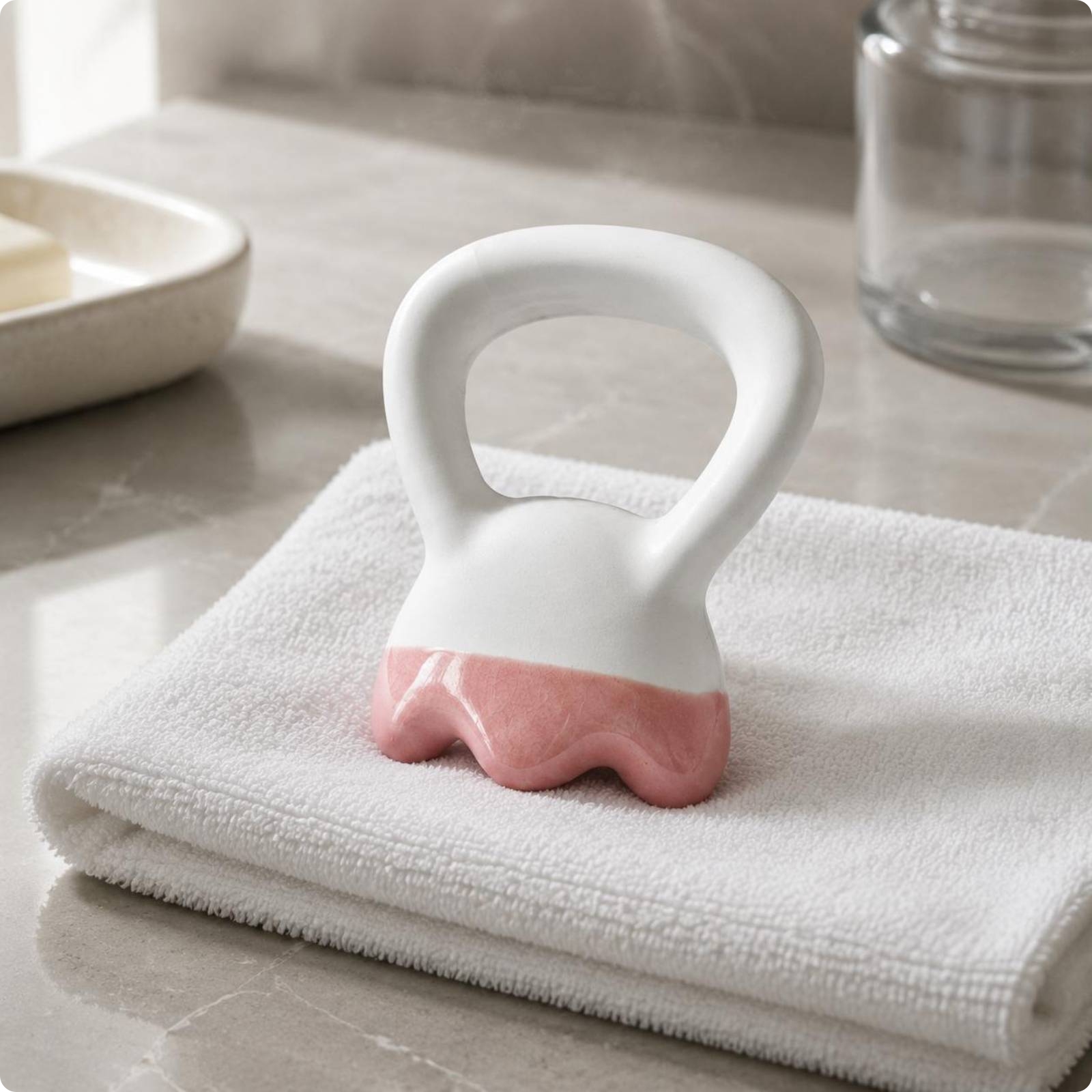 Loop Handle Massager Rim Ceramic Massage Tool Sleek