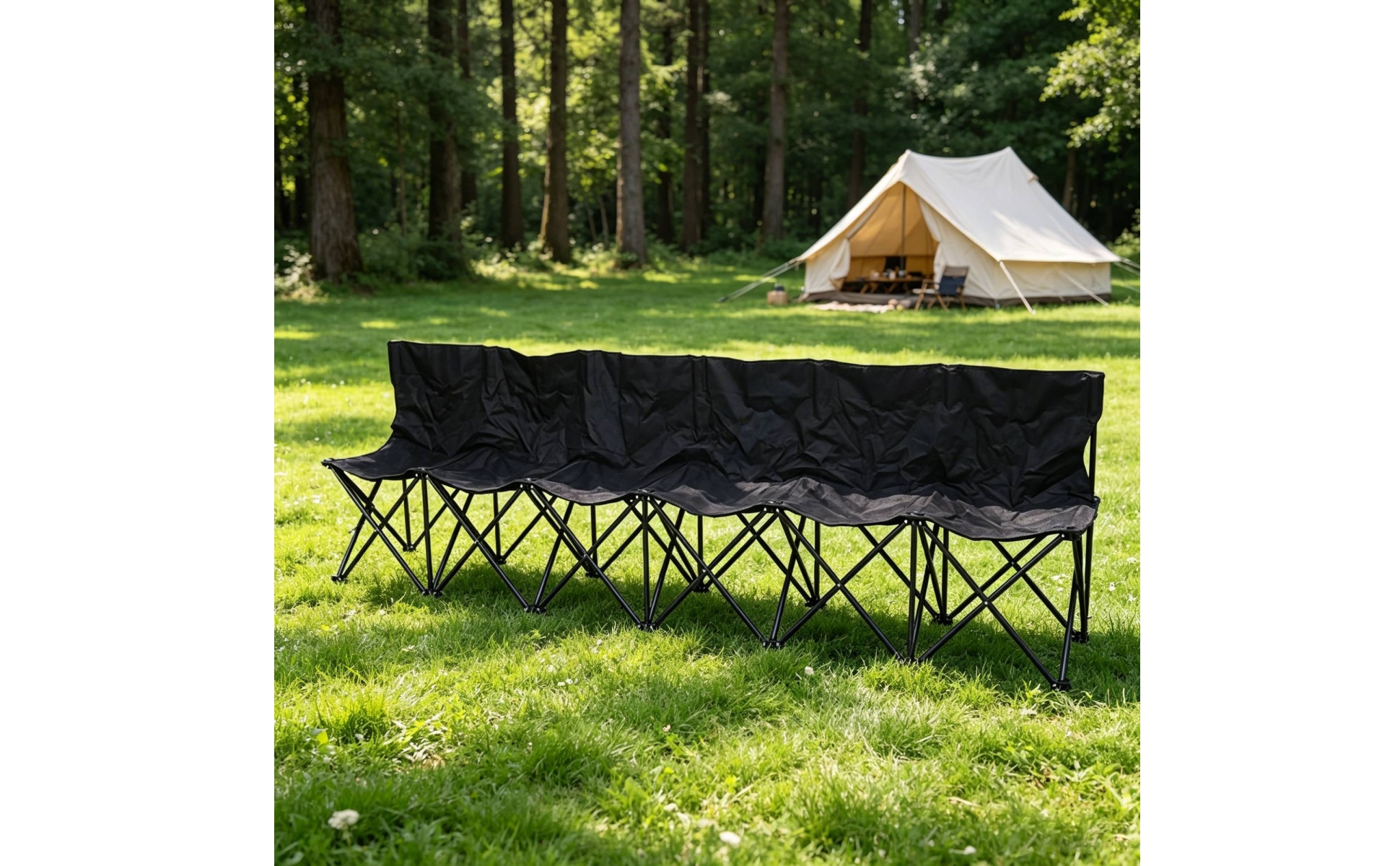 Team Sideline Bench 600D Oxford Material Portable Team Bench Backrest for Beach