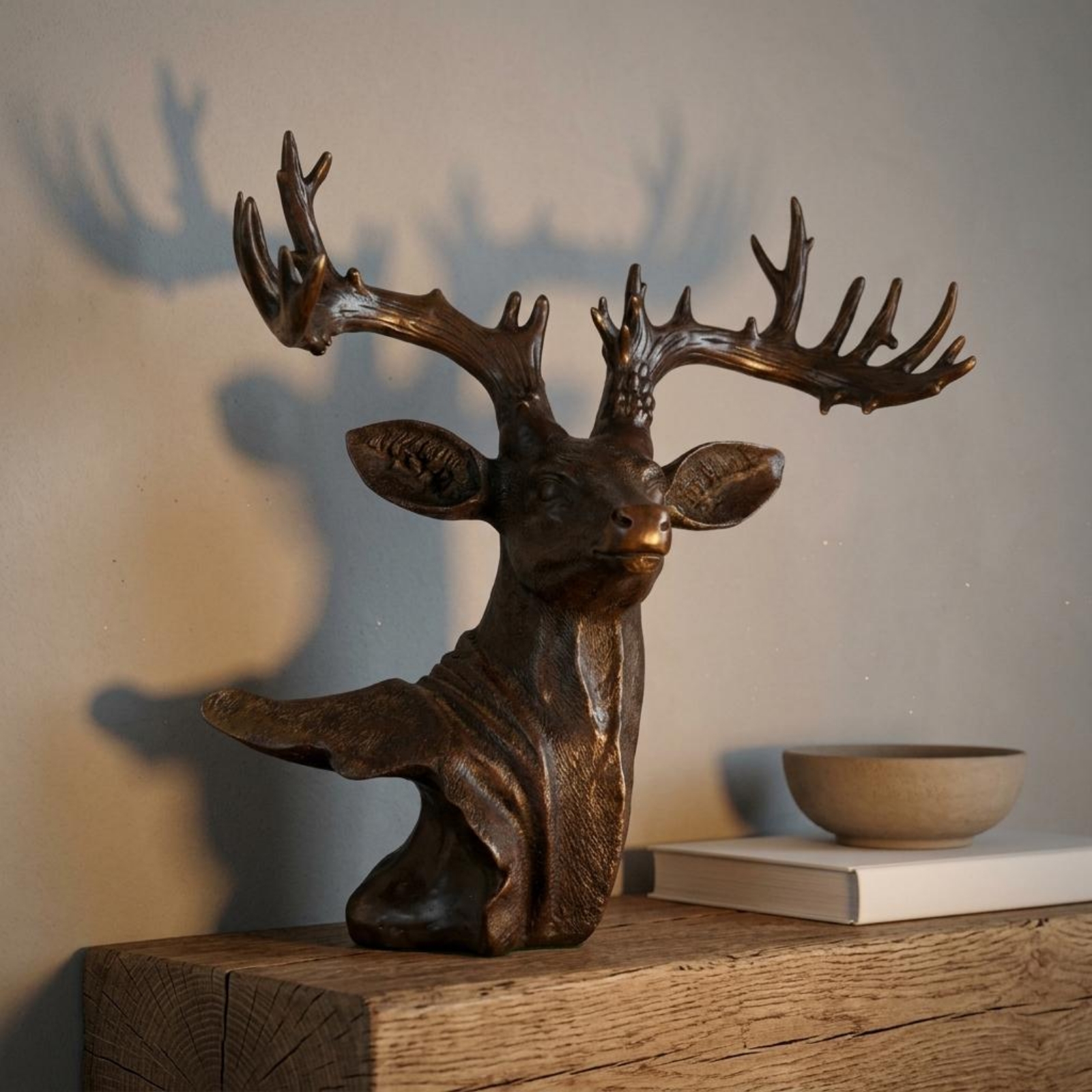 Deer Head Sculpture Gift Suggestion Home Decor Long-Lasting