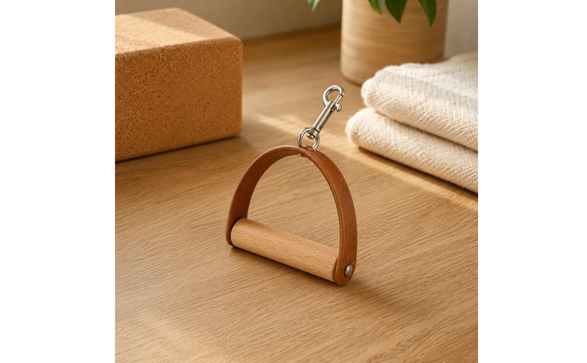 2 Pieces Leather Wood Handles Classic Design Leather Wood Handle Long-Lasting