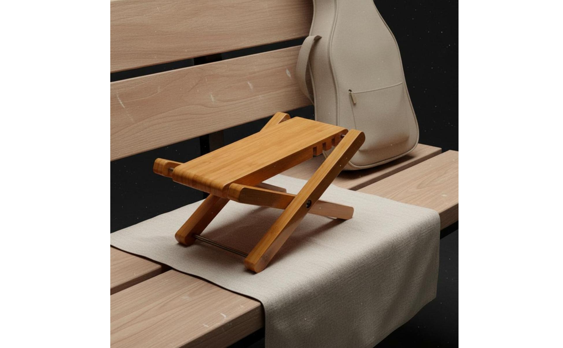 Solid Wood Guitar Footrest Foldable for Practice, Performance, Musicians