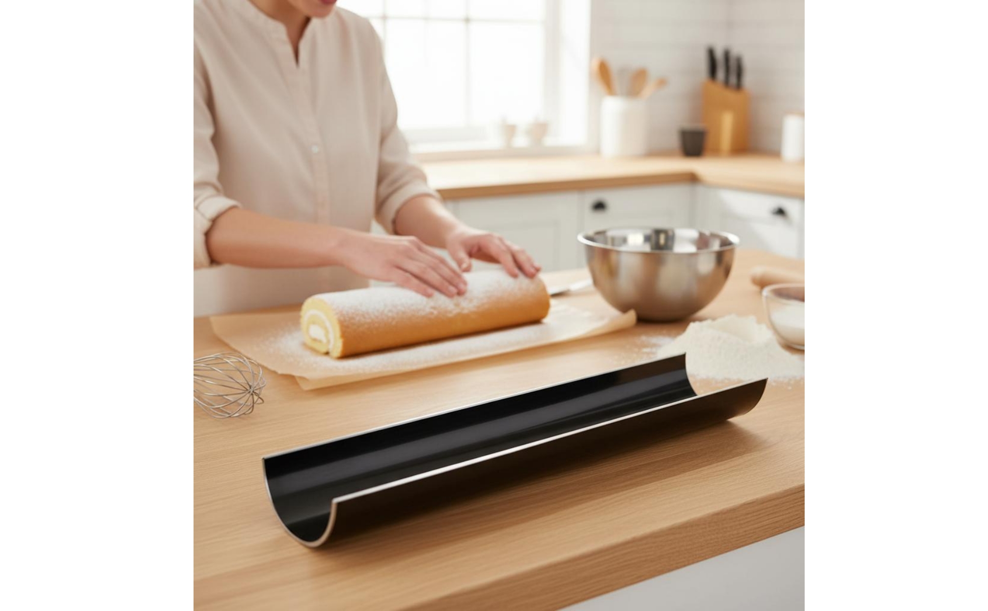 Acrylic Rolled Roll Tube Refrigerator Safe Transparent Cake Roll Tube Reusable