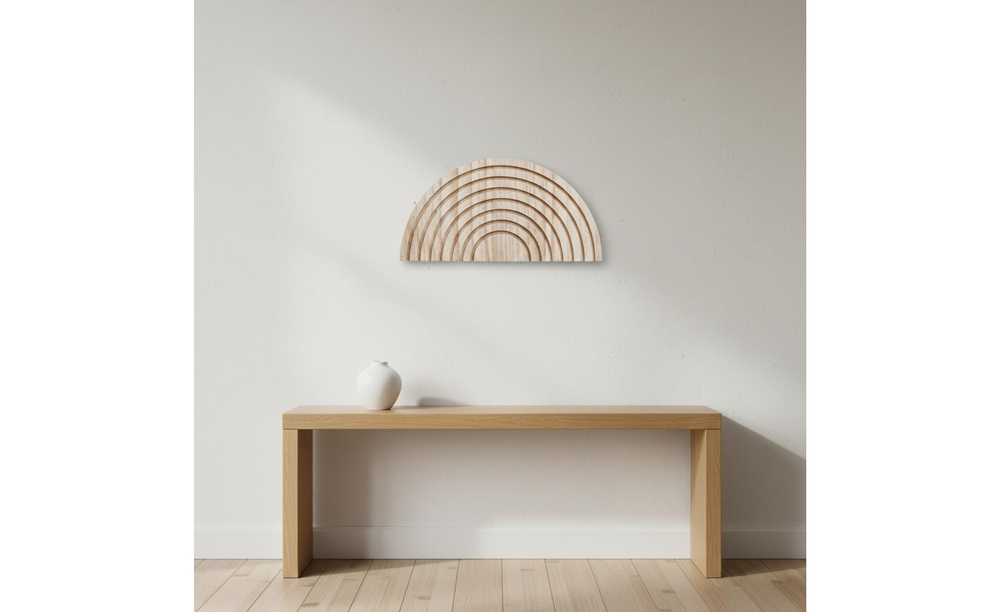 Half Circle Wall Planter Decorative Wooden Semicircle Planter Creative Design