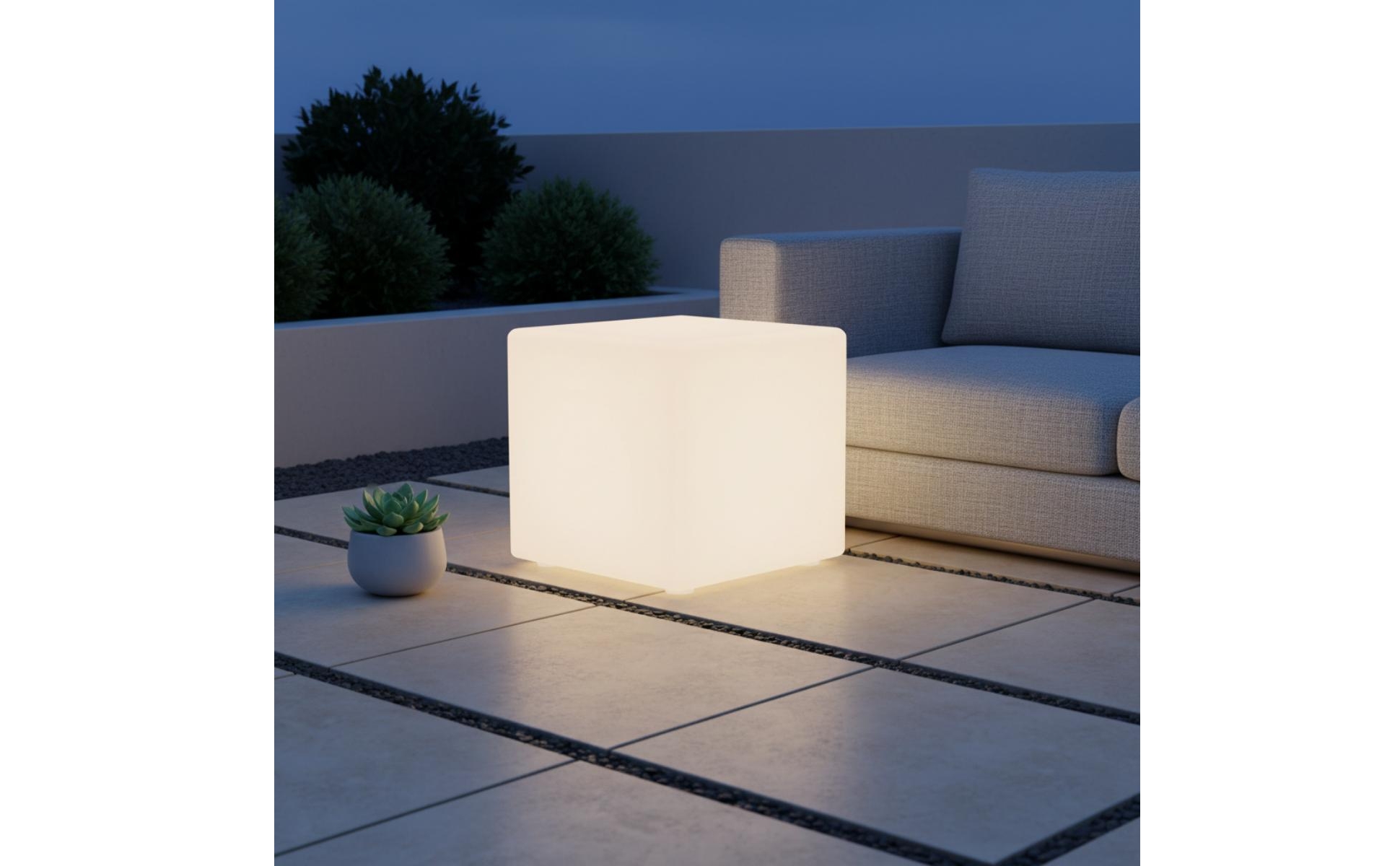 LED Cube Stool Waterproof LED Cube Lamp 16 Colors for Outdoor, Patio
