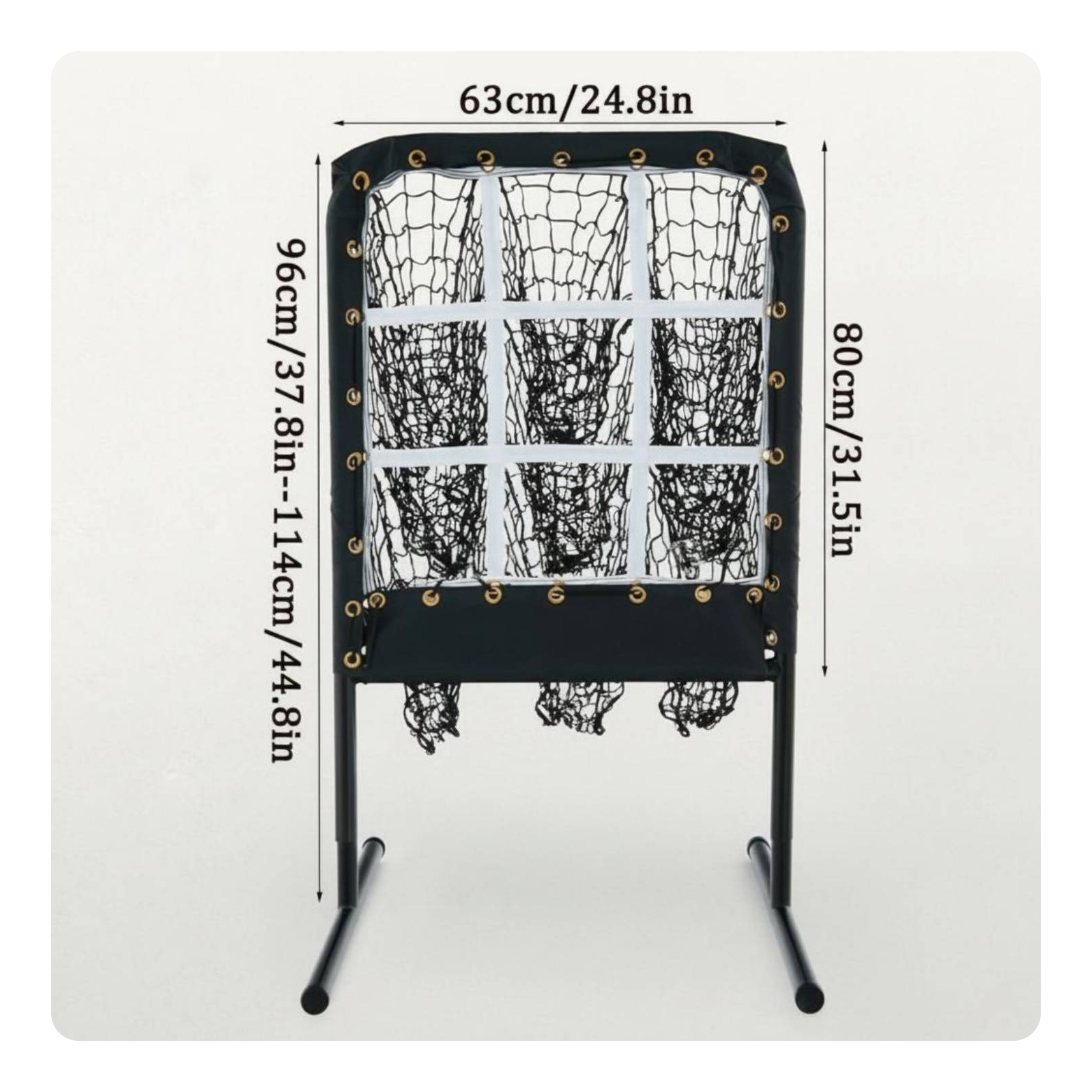 Nine-Opening Pitching Net Portable 9 Hole Pitching Target Heavy Duty Baseball Practice Target Net