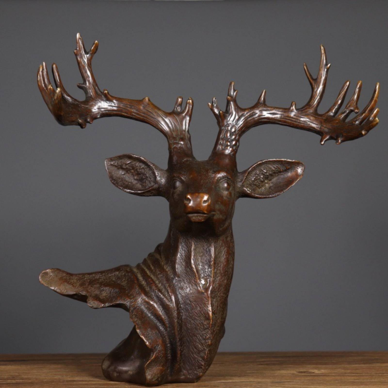 Deer Head Sculpture Gift Suggestion Home Decor Long-Lasting - Produktbild 7
