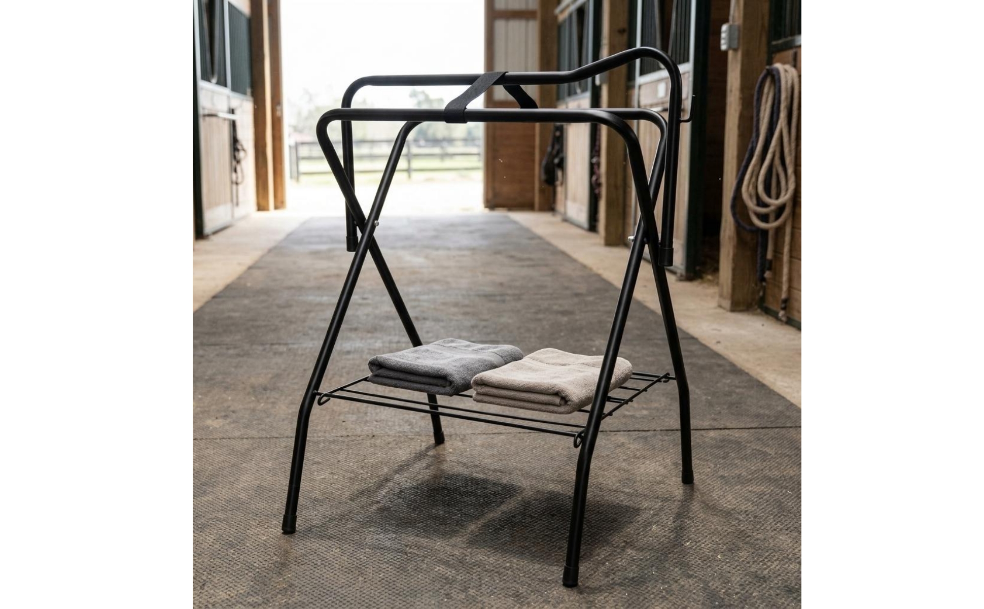 Folding Saddle Rack Foldable Folding Saddle Stand Thickened for Equestrians