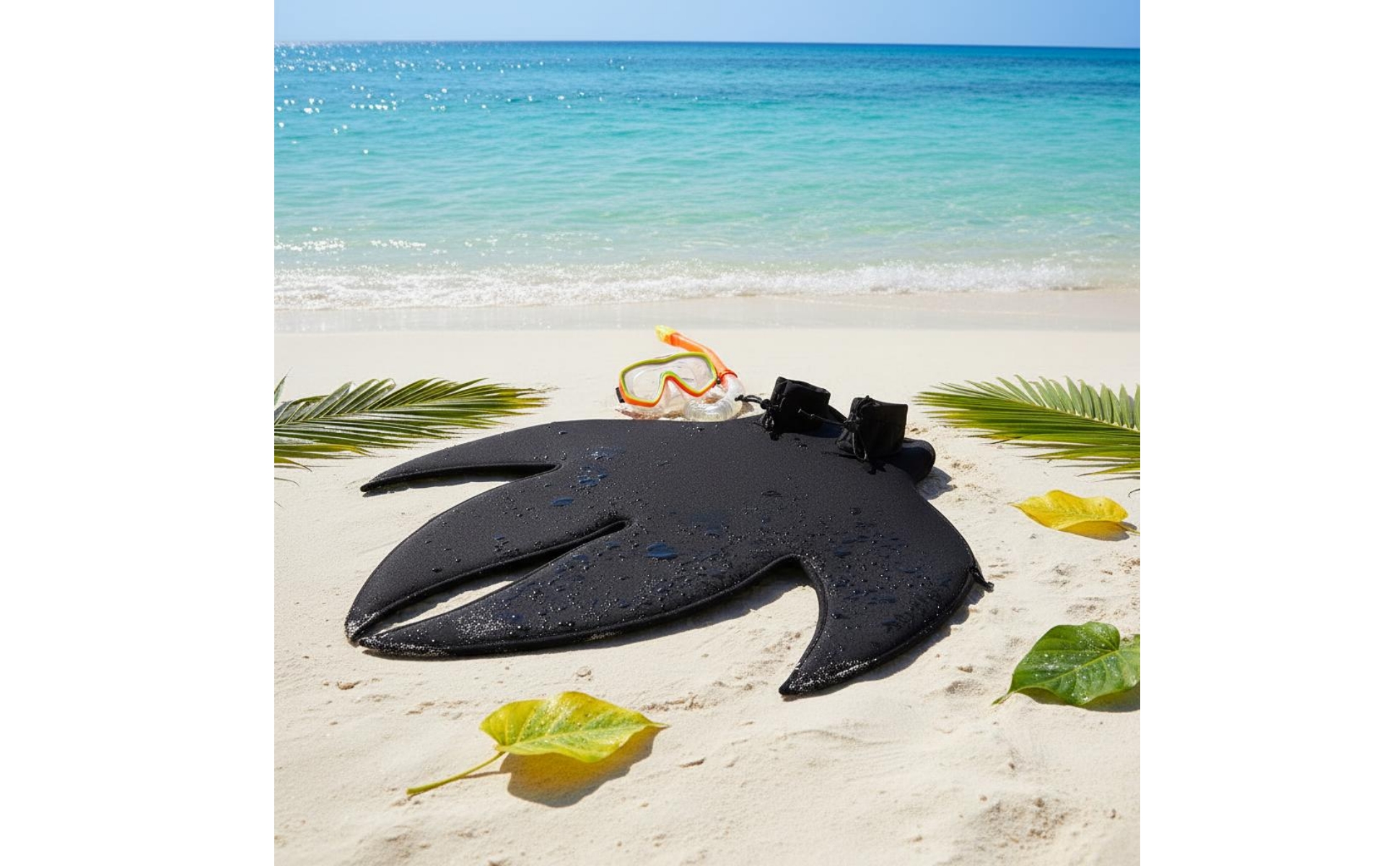 Monofin Waterproof Mermaid Fin Single-Piece Swim Fin Comfortable Foot Pockets Swimming Flipper for Snorkeling