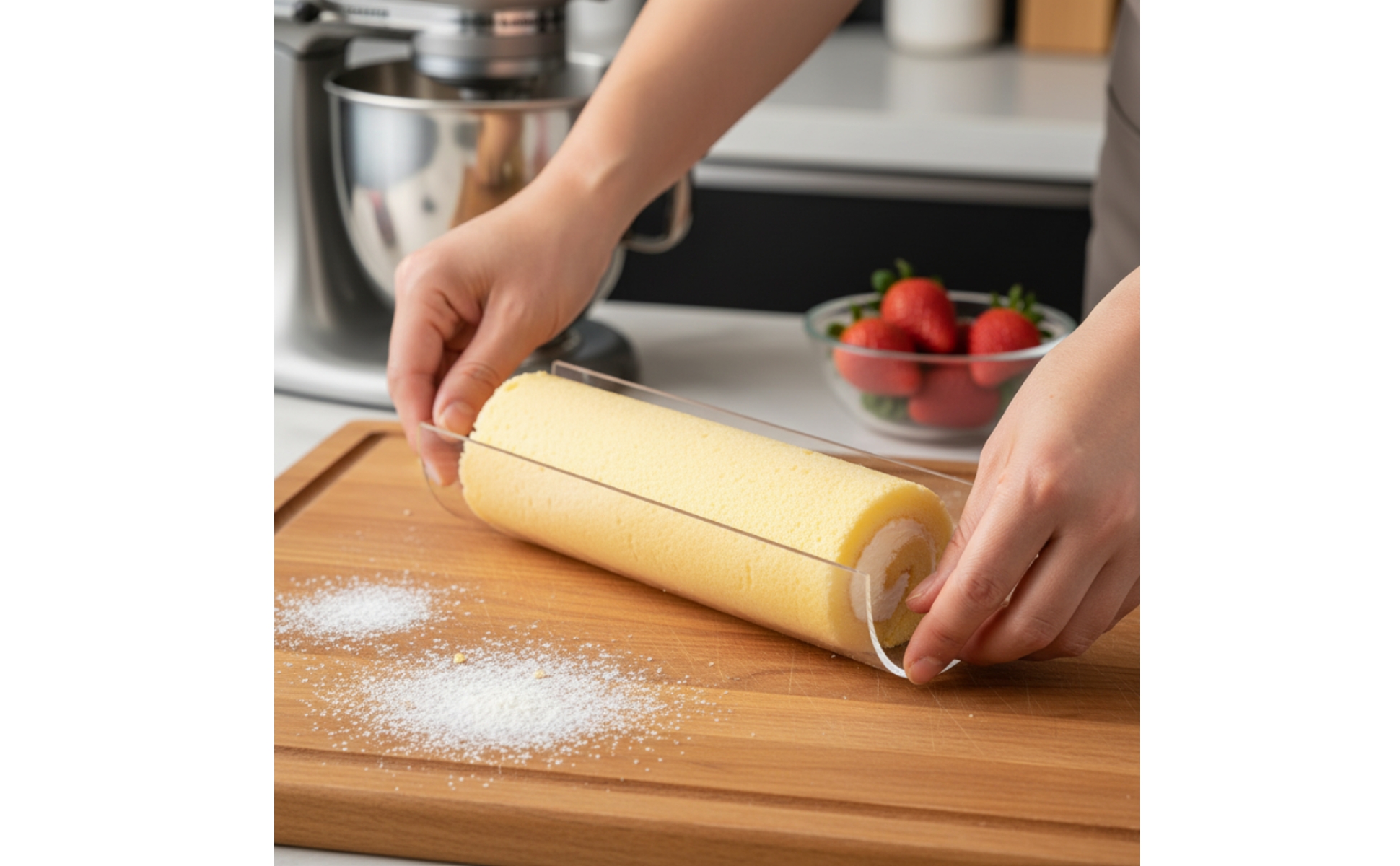 Acrylic Rolled Roll Tube Refrigerator Safe Transparent Cake Roll Tube Reusable