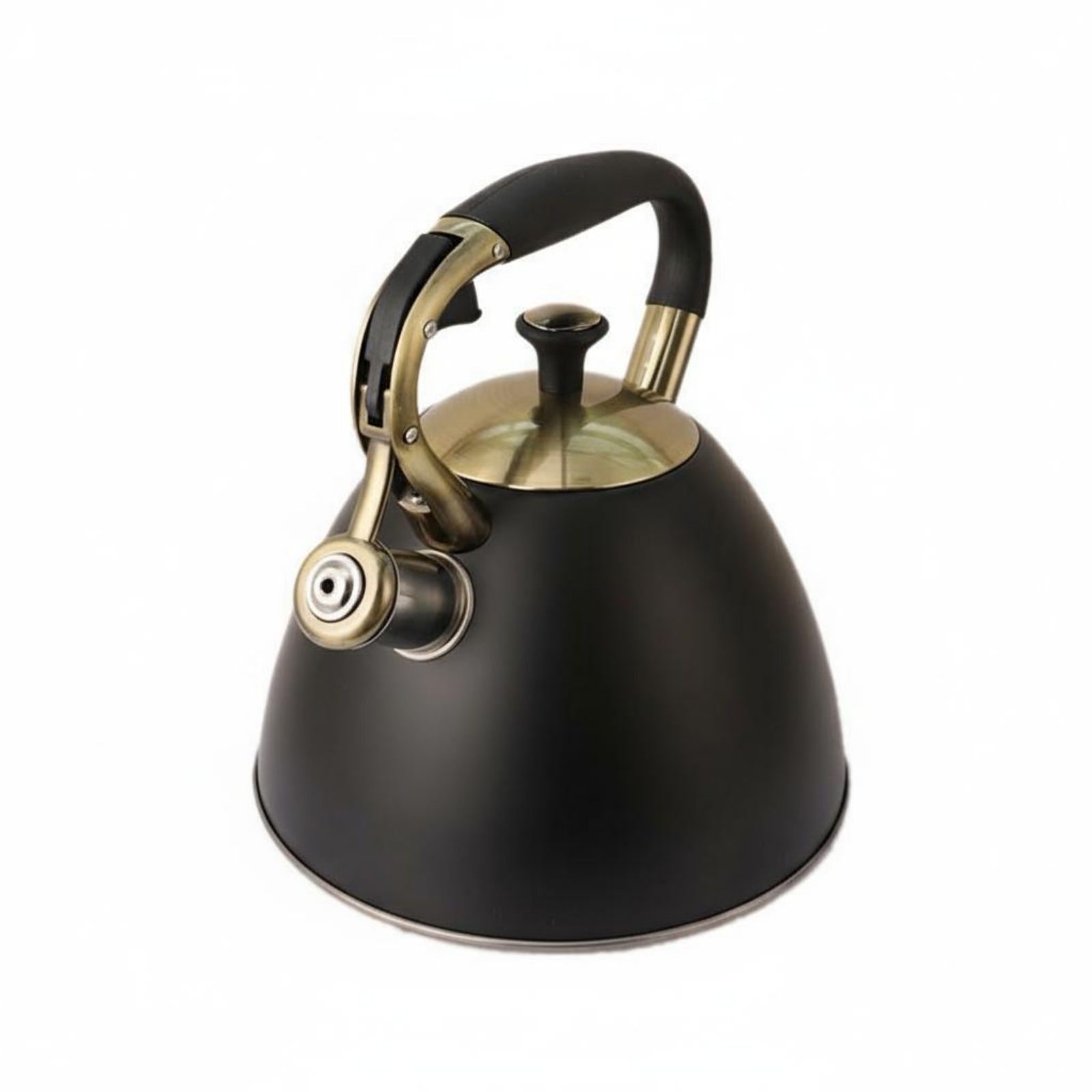 Stovetop Whistling Kettle Universal Cooktop Use Singing Tea Kettle Heat-Resistant Handle Food Grade Steel Teapot