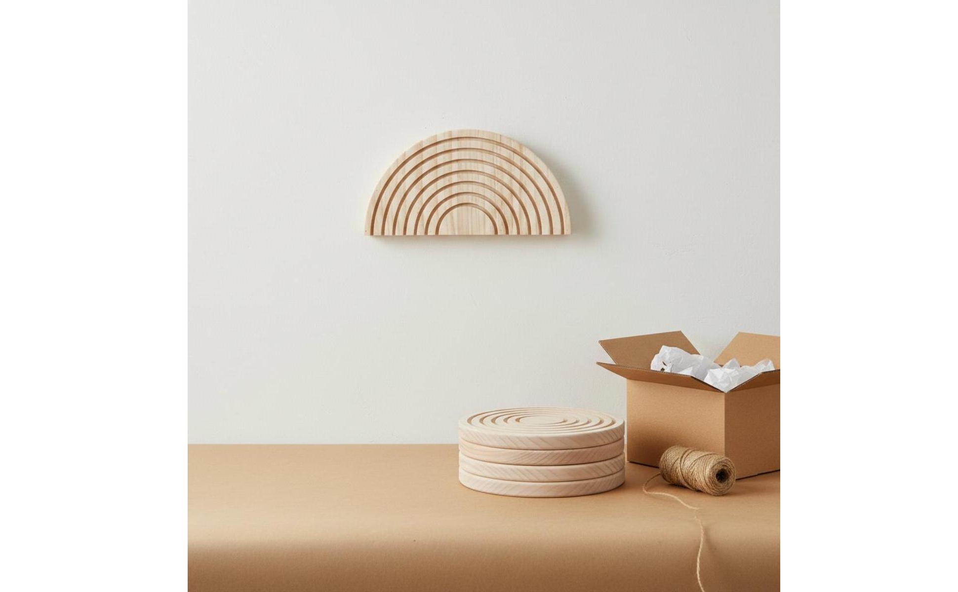 Half Circle Wall Planter Decorative Wooden Semicircle Planter Creative Design