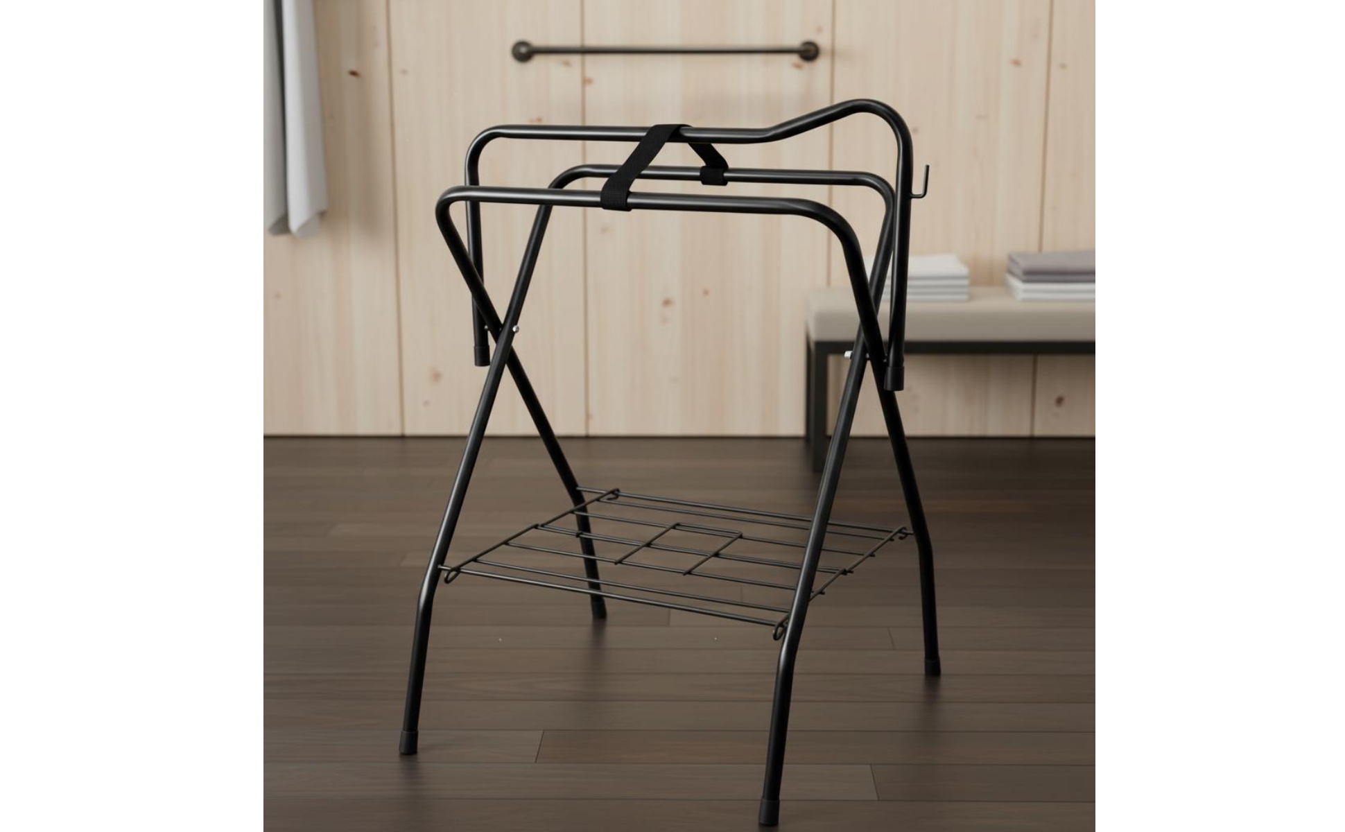Folding Saddle Rack Foldable Folding Saddle Stand Thickened for Equestrians