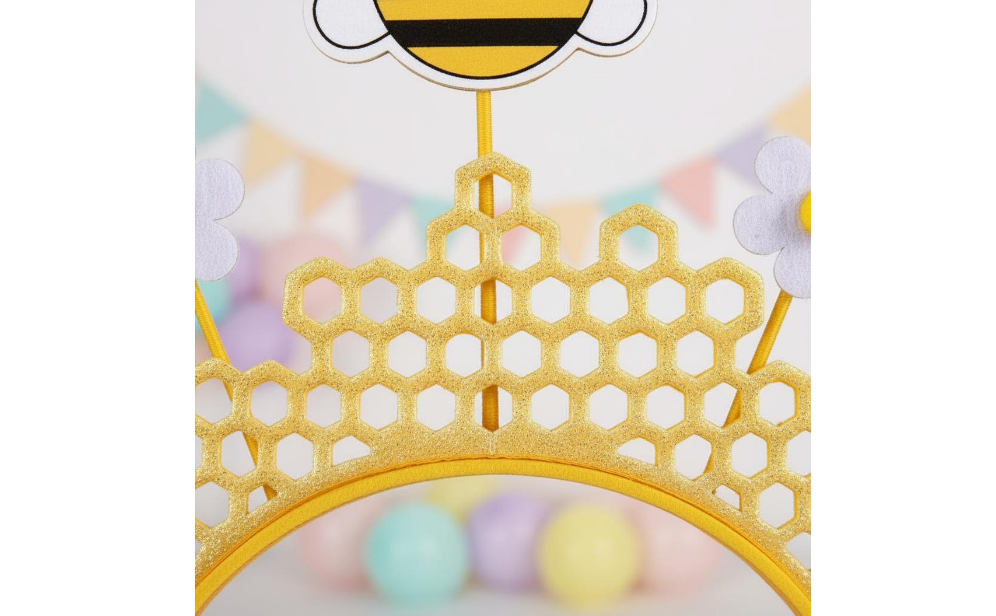 Easter Bee Headband Cosplay Honeycomb Crown Headband Festive for Dress-up, Girls