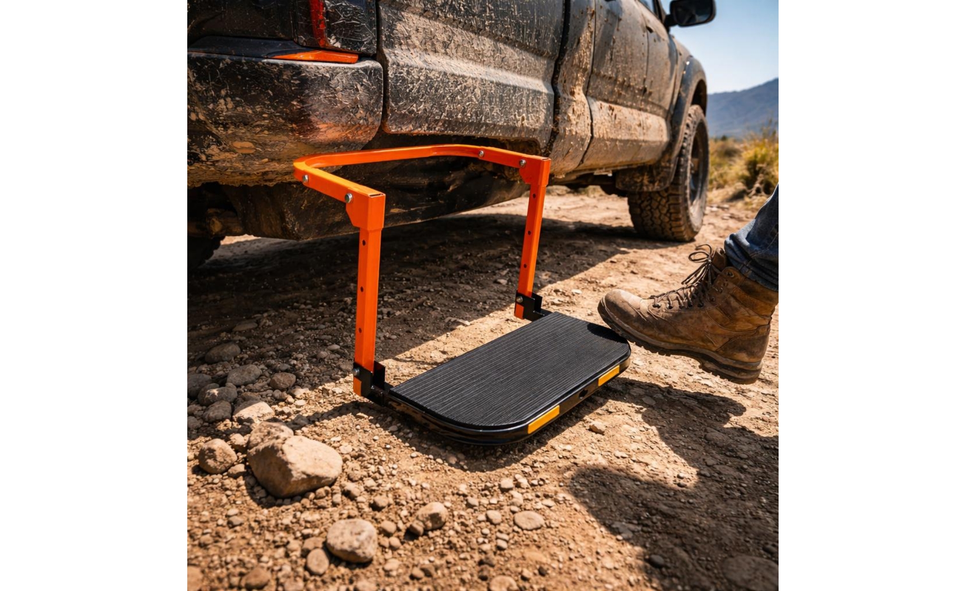 All-Terrain Tire Step Portable Folding Tire Step Anti-Slip for Roof Entry