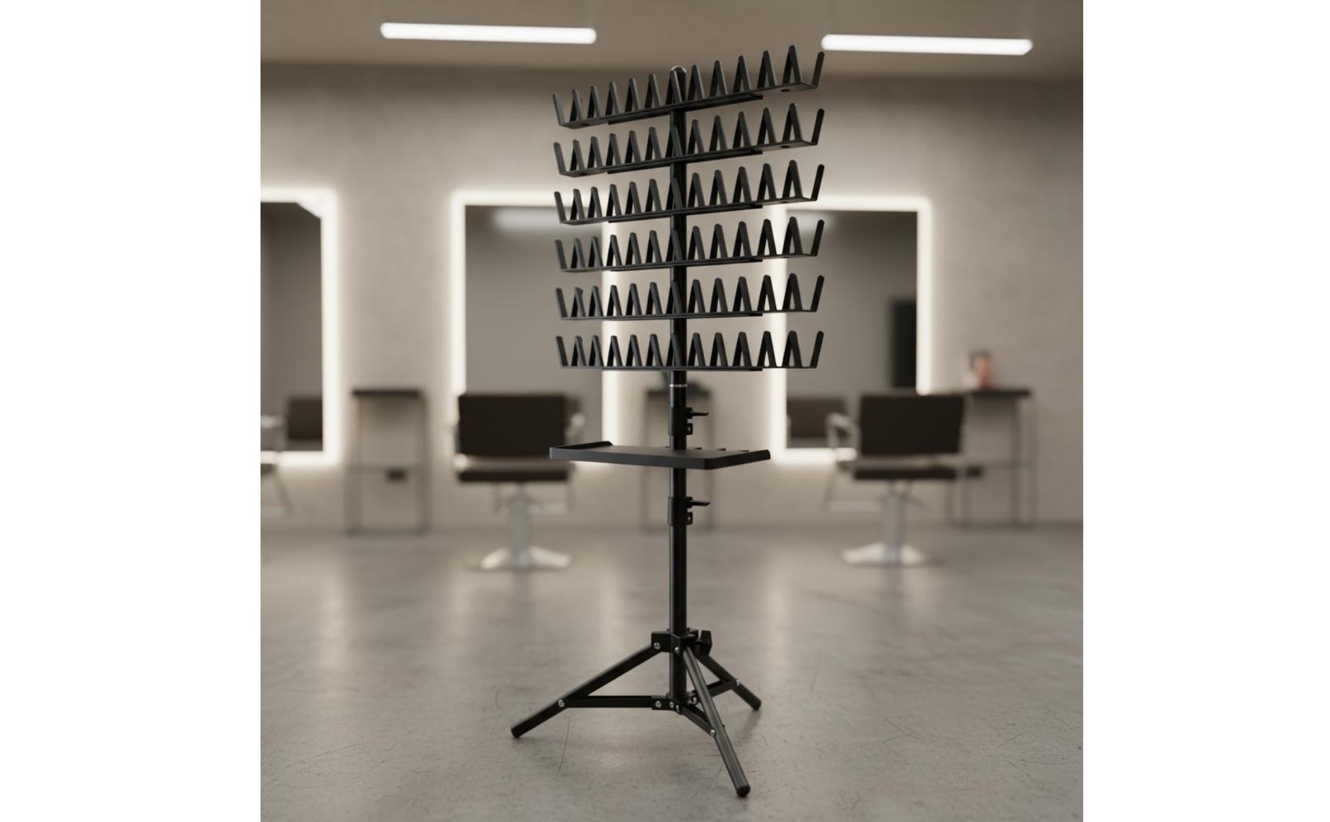 Verstellbarer Perückenständer verstellbar Perückenorganizer mit Tablett