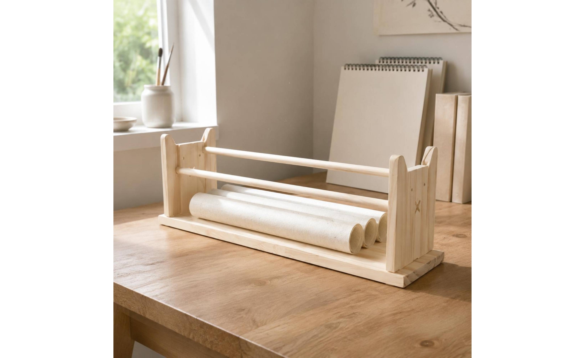 Kids Drawing Easel Easy to Assemble Scroll Paper Holder Sturdy for Children
