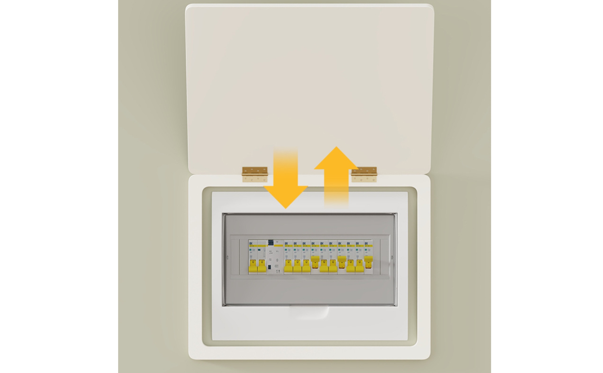 Meter Box Decorative Cover Hinged Flap Electric Meter Box Cover Slanted Front