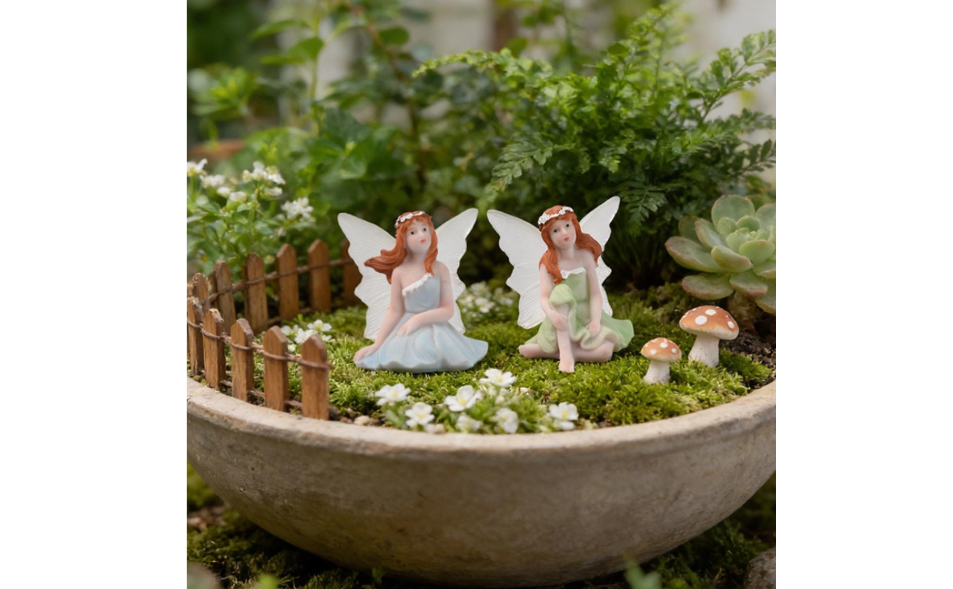 4 Pieces Fairy Garden Figurine Miniature Flower Fairy Figurine Detailed Design