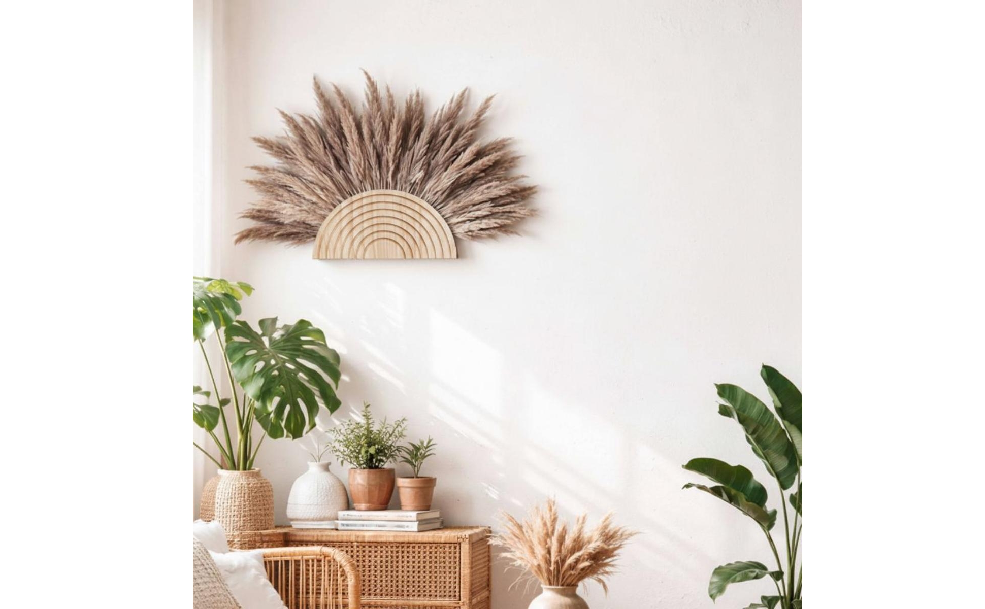 Half Circle Wall Planter Decorative Wooden Semicircle Planter Creative Design