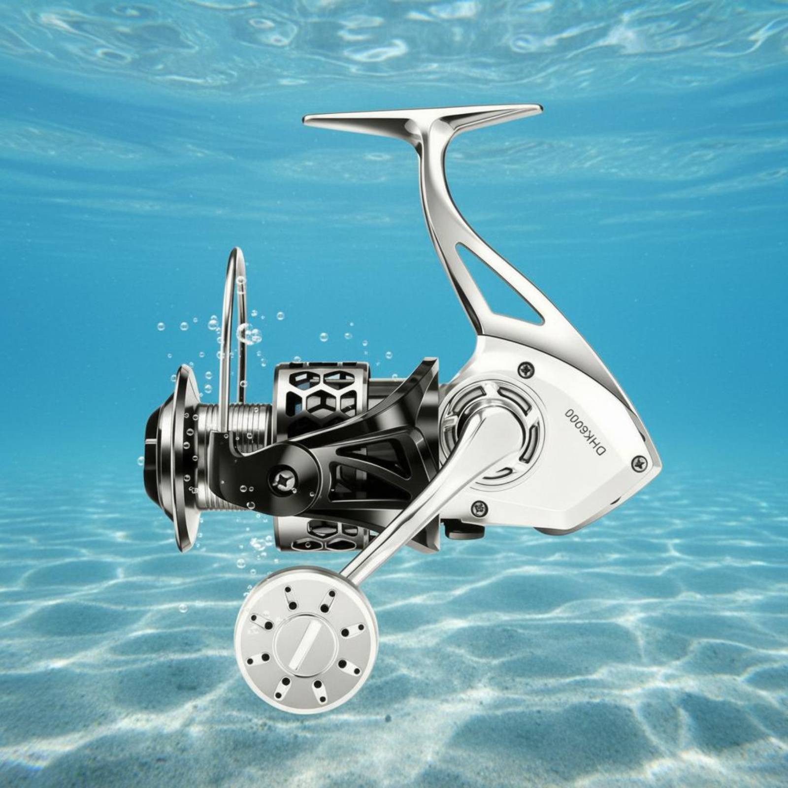 6000 Series Reel Silver and Black Outdoor Gear Left-Right Interchangeable
