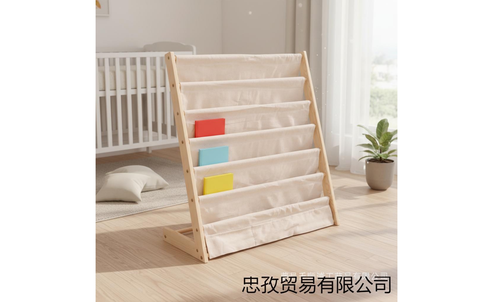Wooden Kids Bookshelf Solid Wood Kids Bookshelf Multi-Layer for Playroom
