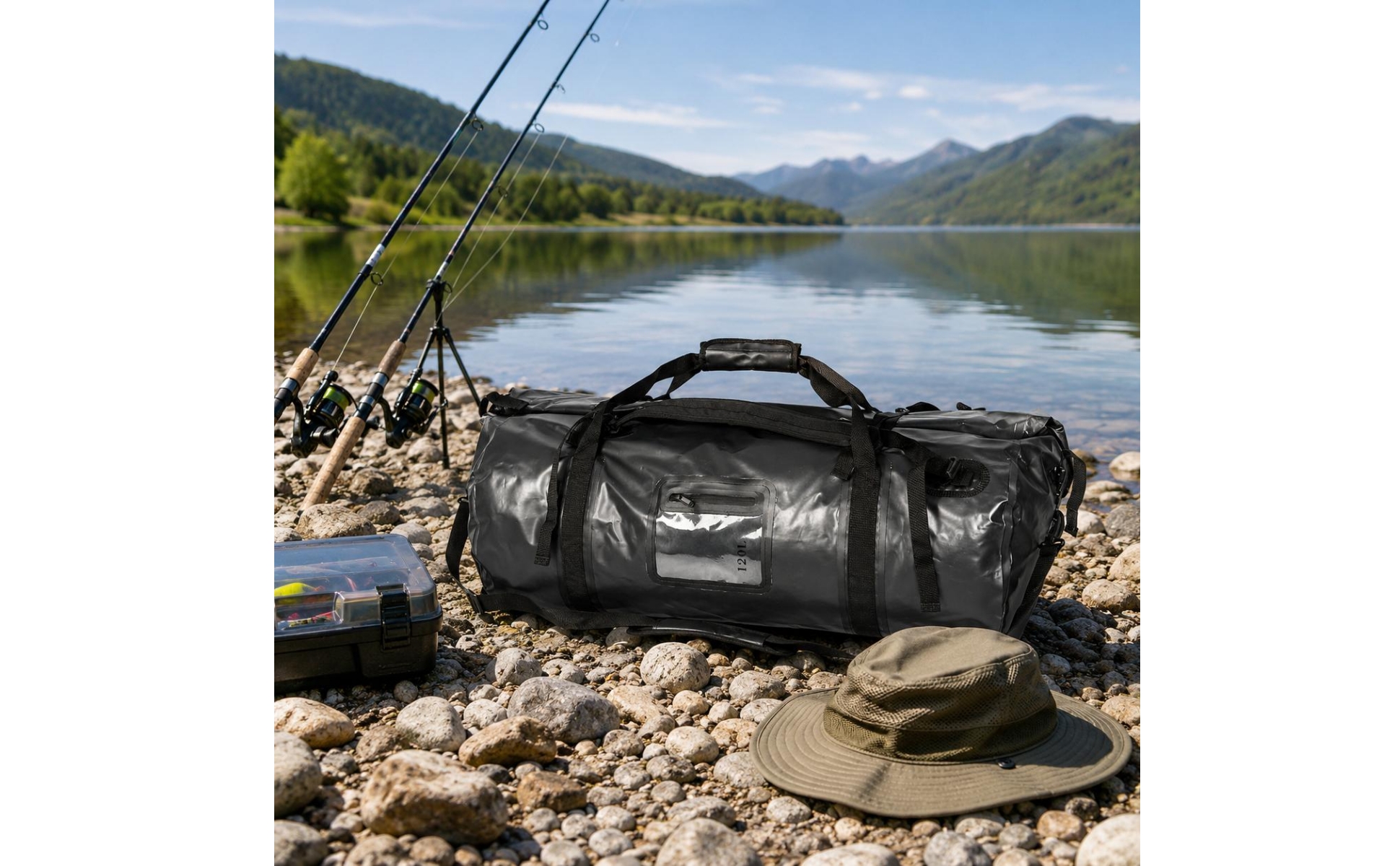 Waterproof Duffel Backpack 500D PVC Rollrollroll-Top Dry Duffel Heat-Sealed