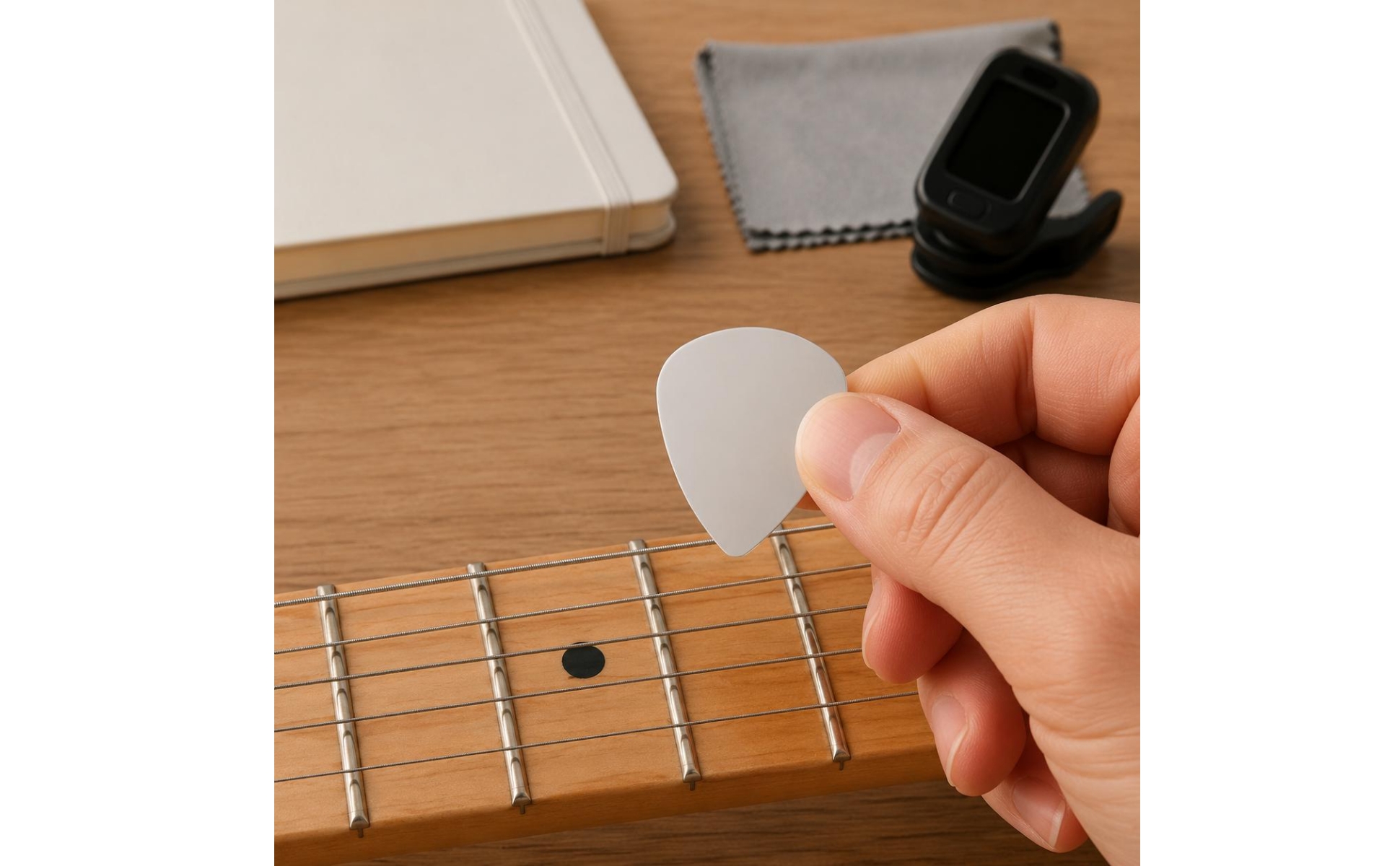 edelstahl-gitarrenplektrum 0,3 mm dünn daumenplektrum spiegelpoliert für bühne