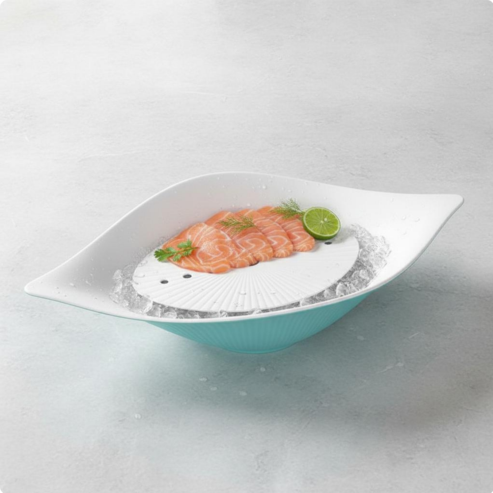 Sashimi Platter Seafood Presentation Plate Decorative Design Cold Dish Tray for Restaurants