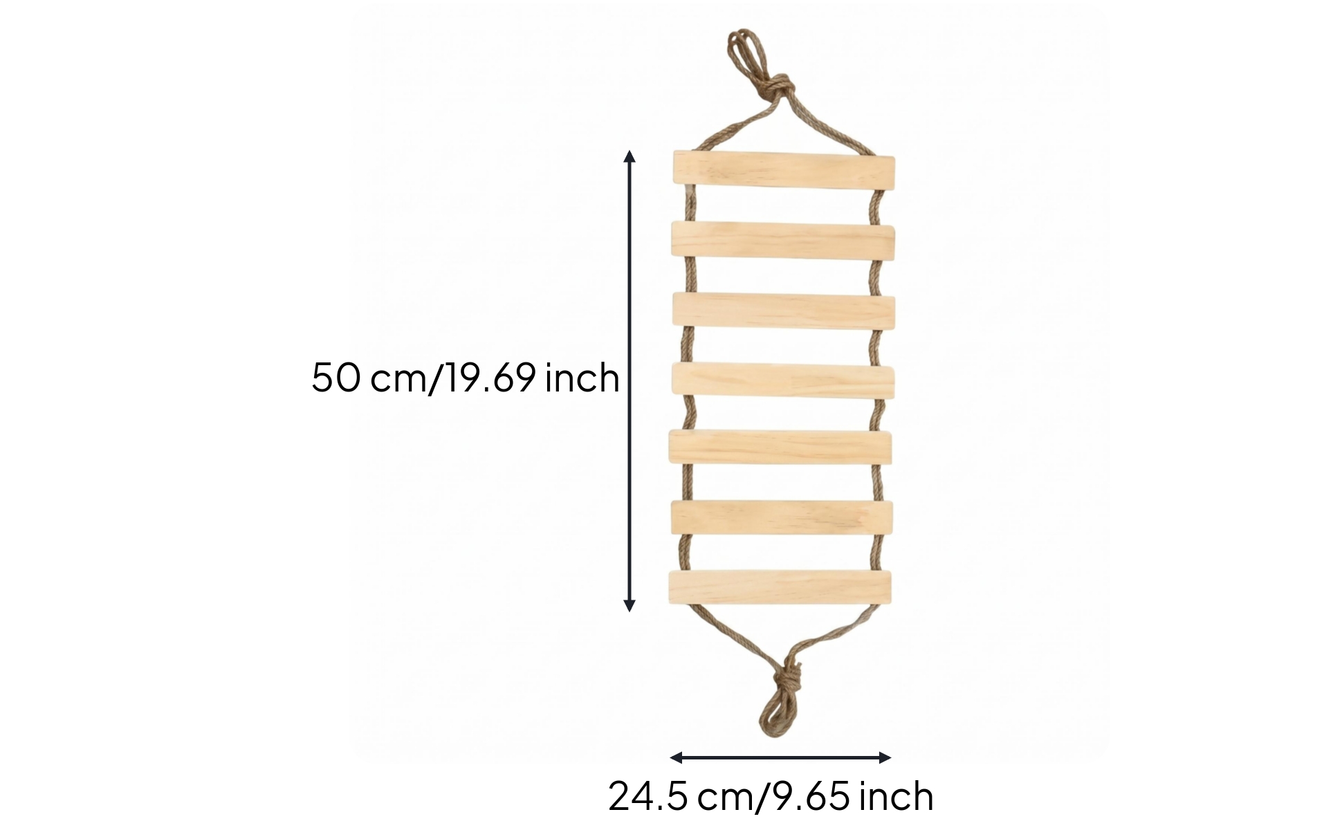 Pet Climbing Ladder Hanging Wooden Pet Ladder Natural Wood