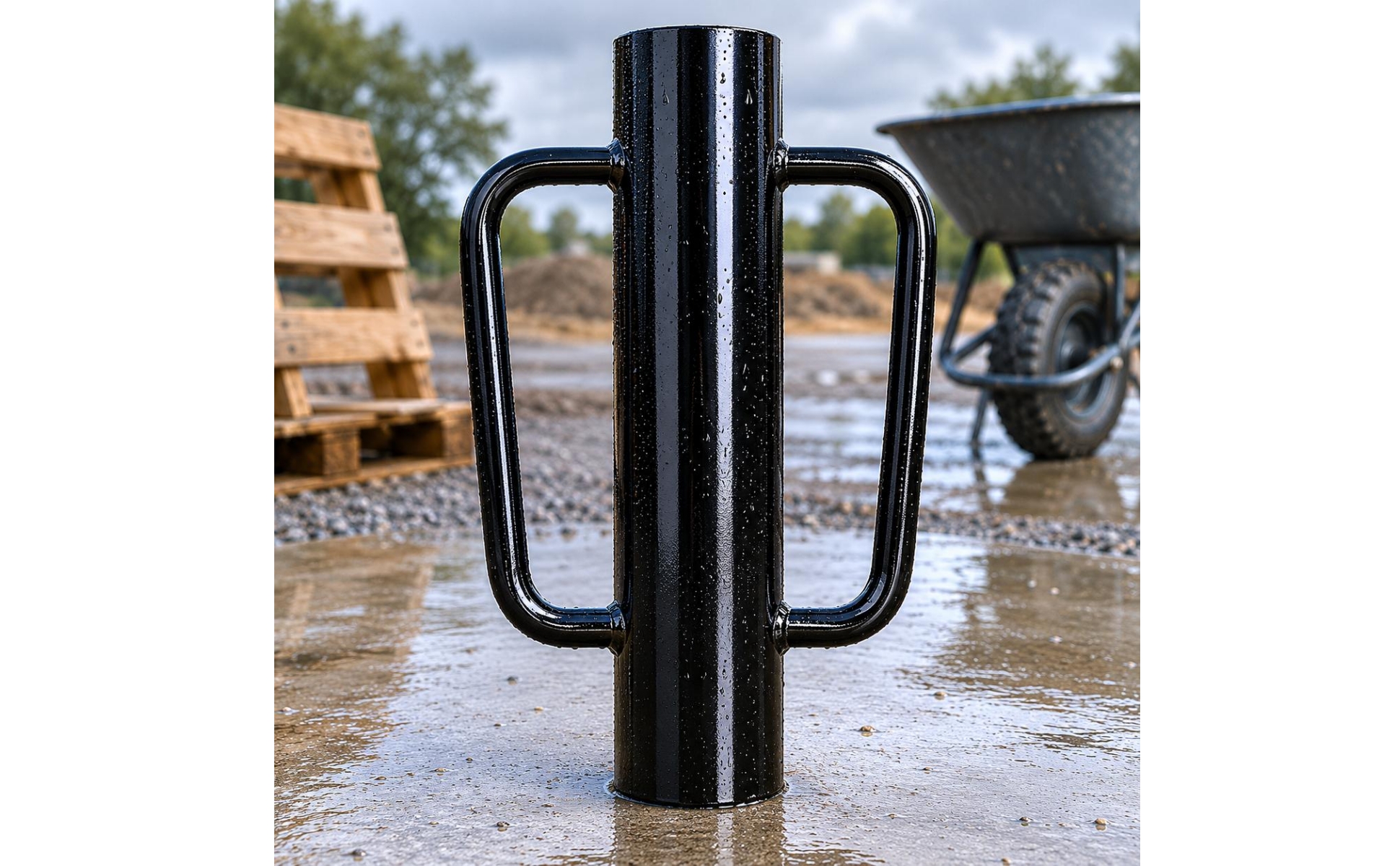 Fence Post Driver U-Shaped Handles Robust-Duty Fence Post Driver Cylindrical