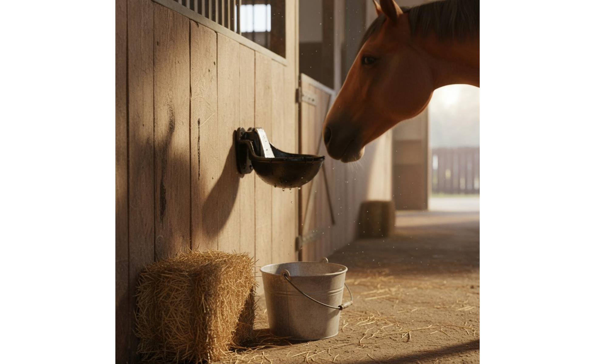 Automatic Horse Waterer Easy to Clean Horse Water Dispenser for Barn
