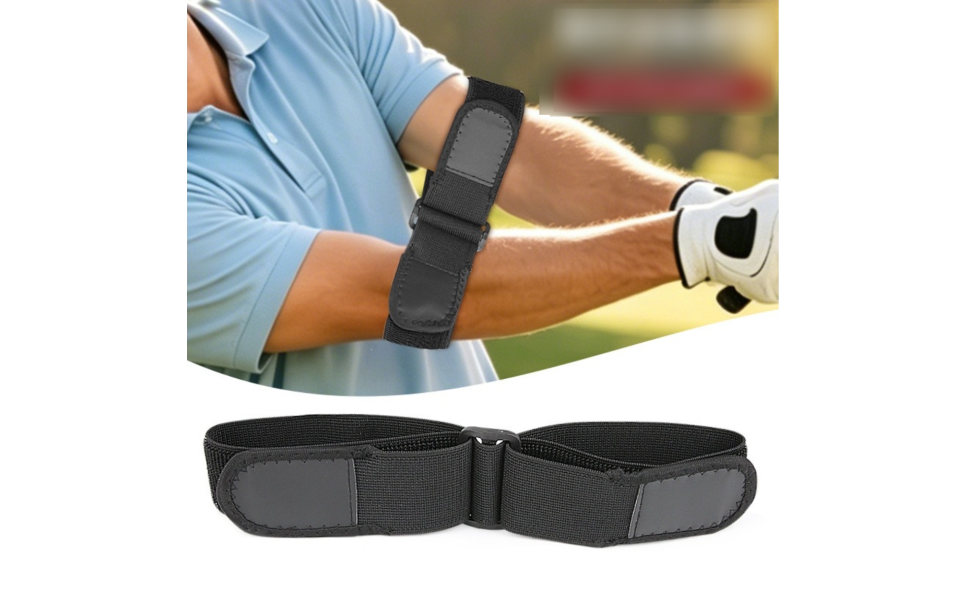 Golf Swing Arm Band Hook-and-Loop Golf Arm Training Band Adjustable for Golfers